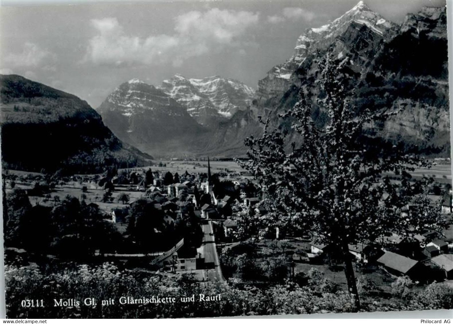 8753 Mollis - Gesamtansicht, Glärnischkette - 50746366
