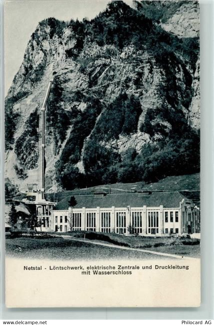 8754 Netstal - Löntschwerk Elektrische Zentrale und Druckleitung mit Was... - 13132947