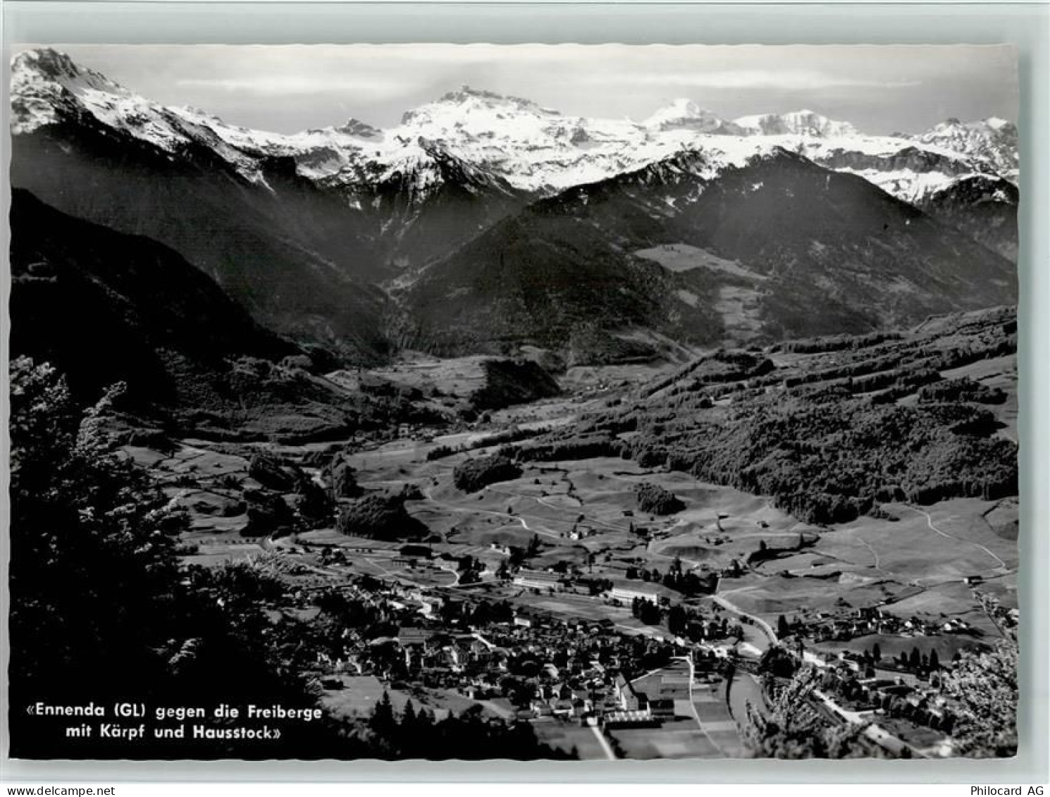 8755 Ennenda Ennetbühls - gegen die Freiberge mit Kärpf und Hausstock - 11089628