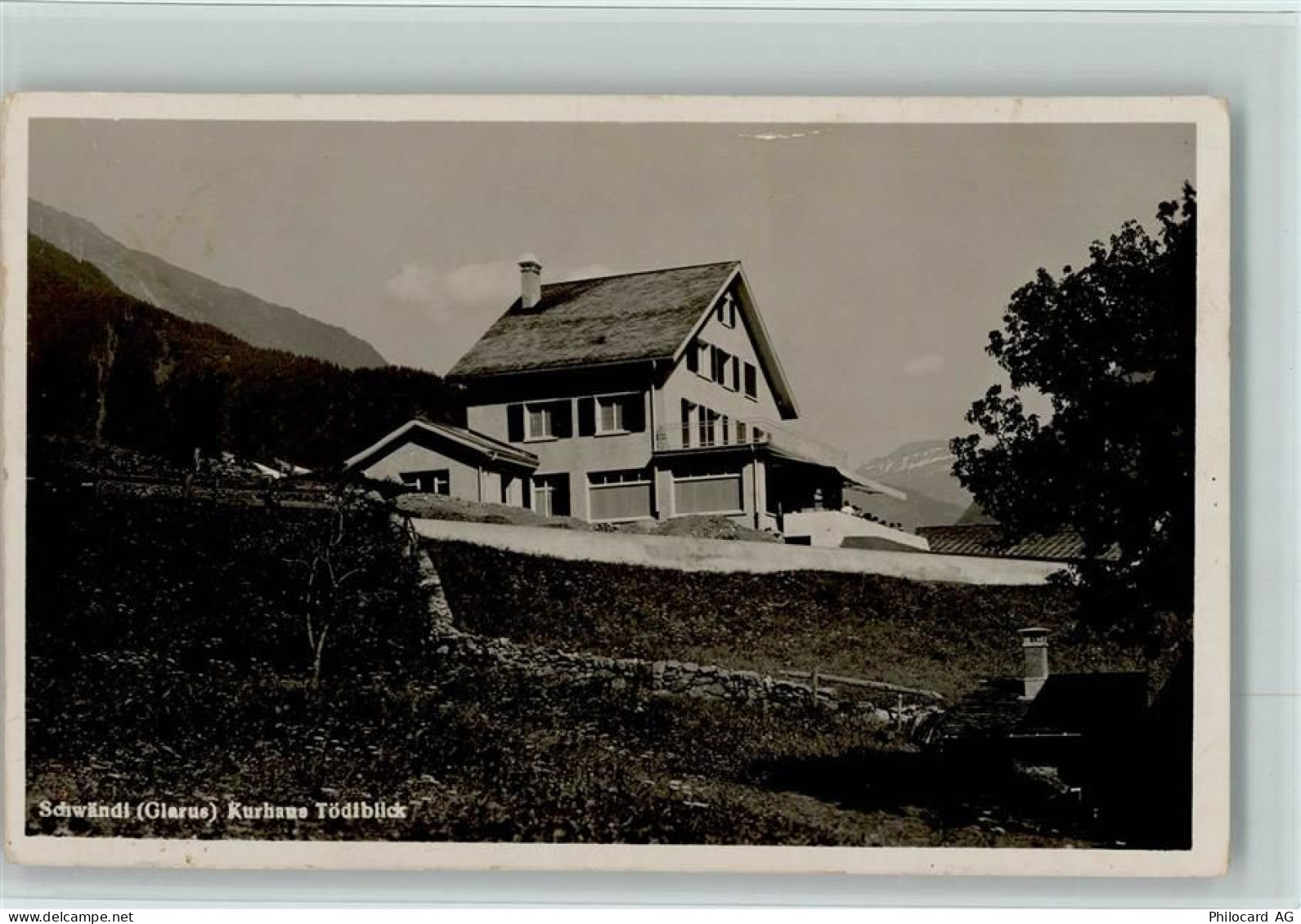 8762 Schwändi b. Schwanden 1930 Foto AK Kurhaus Tödiblick AK - 13086917