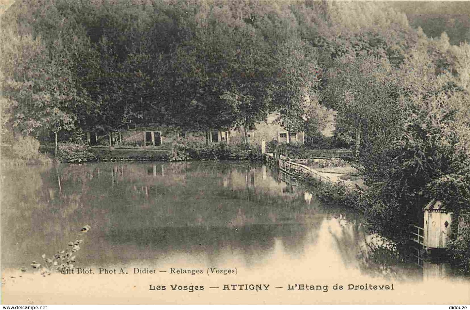 88 - Attigny - Etang de Droiteval - CPA - Voir Scans Recto-Verso