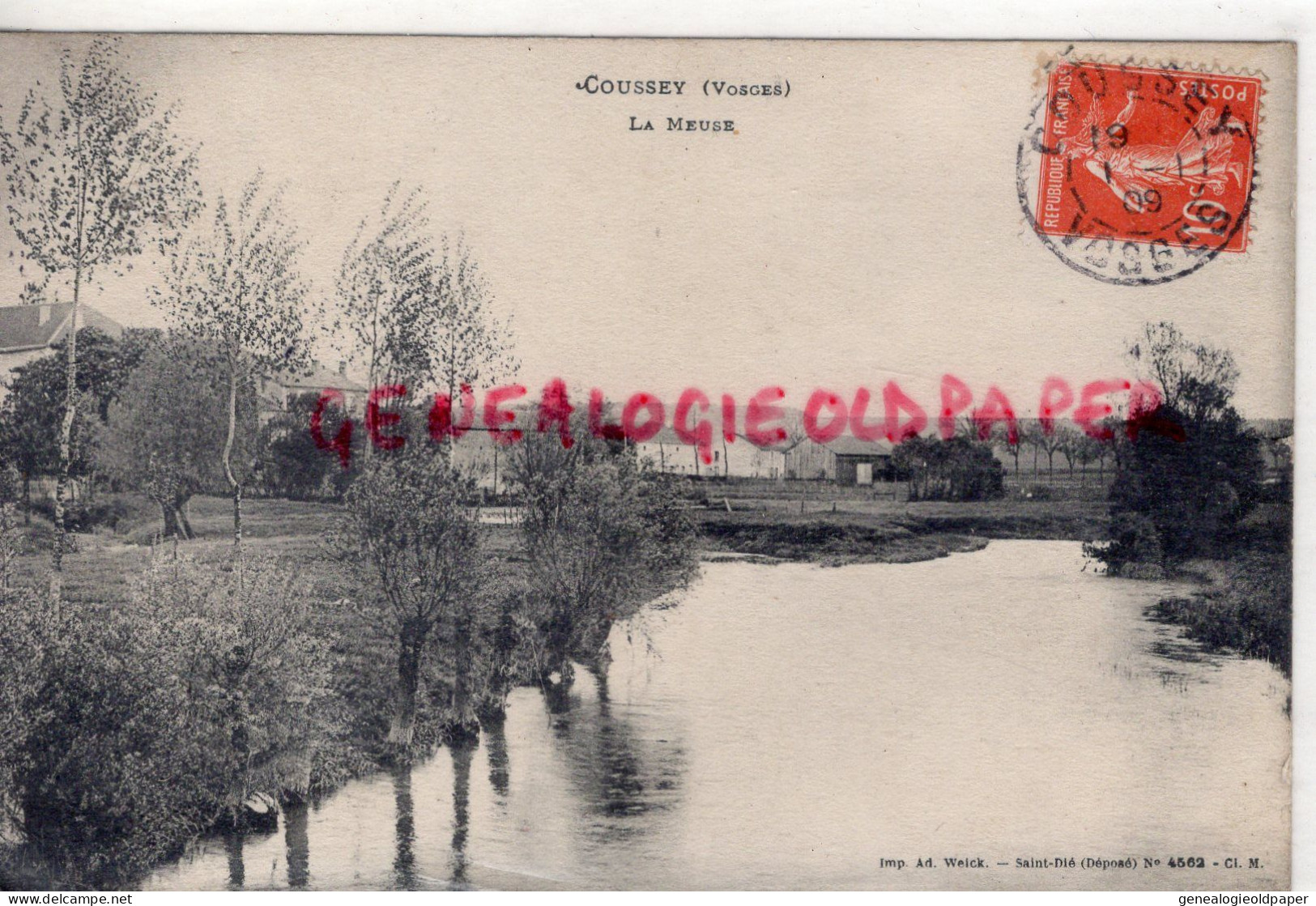 88- COUSSEY - LA MEUSE   1909