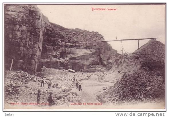 88 , POUXEUX , Carriere de grés rouge