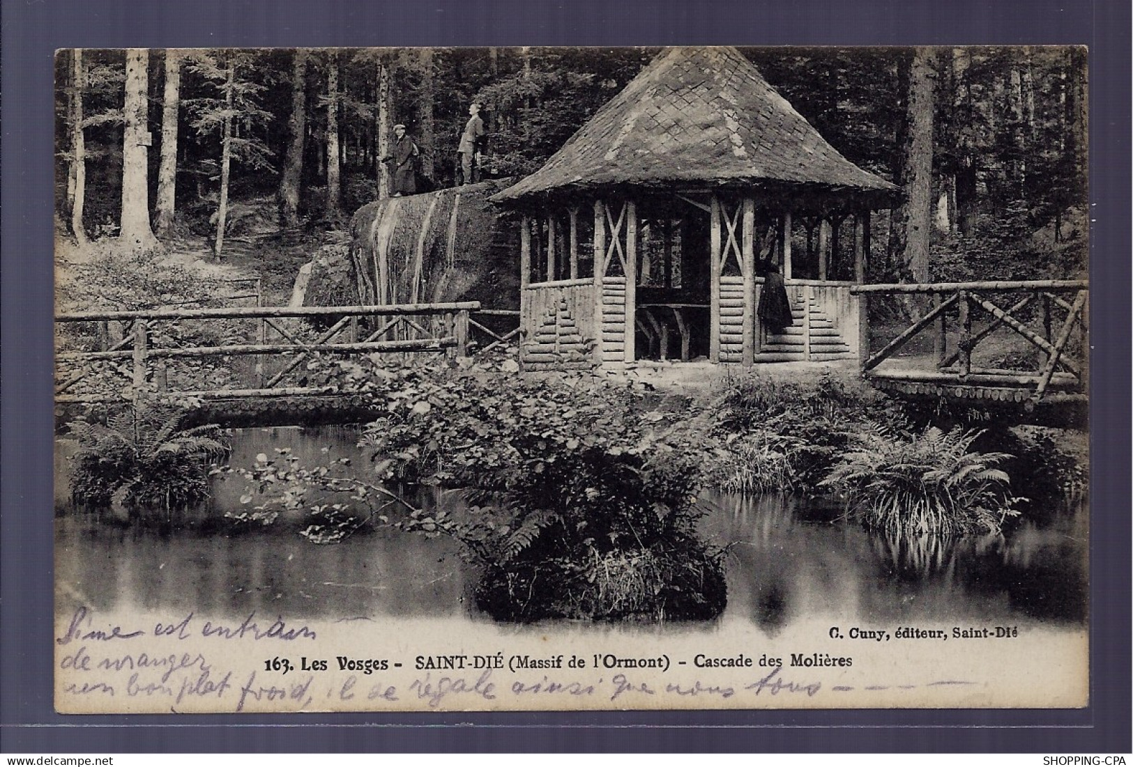 88 - Saint-Dié - cascade des Molières - Voyagé - Dos divisé