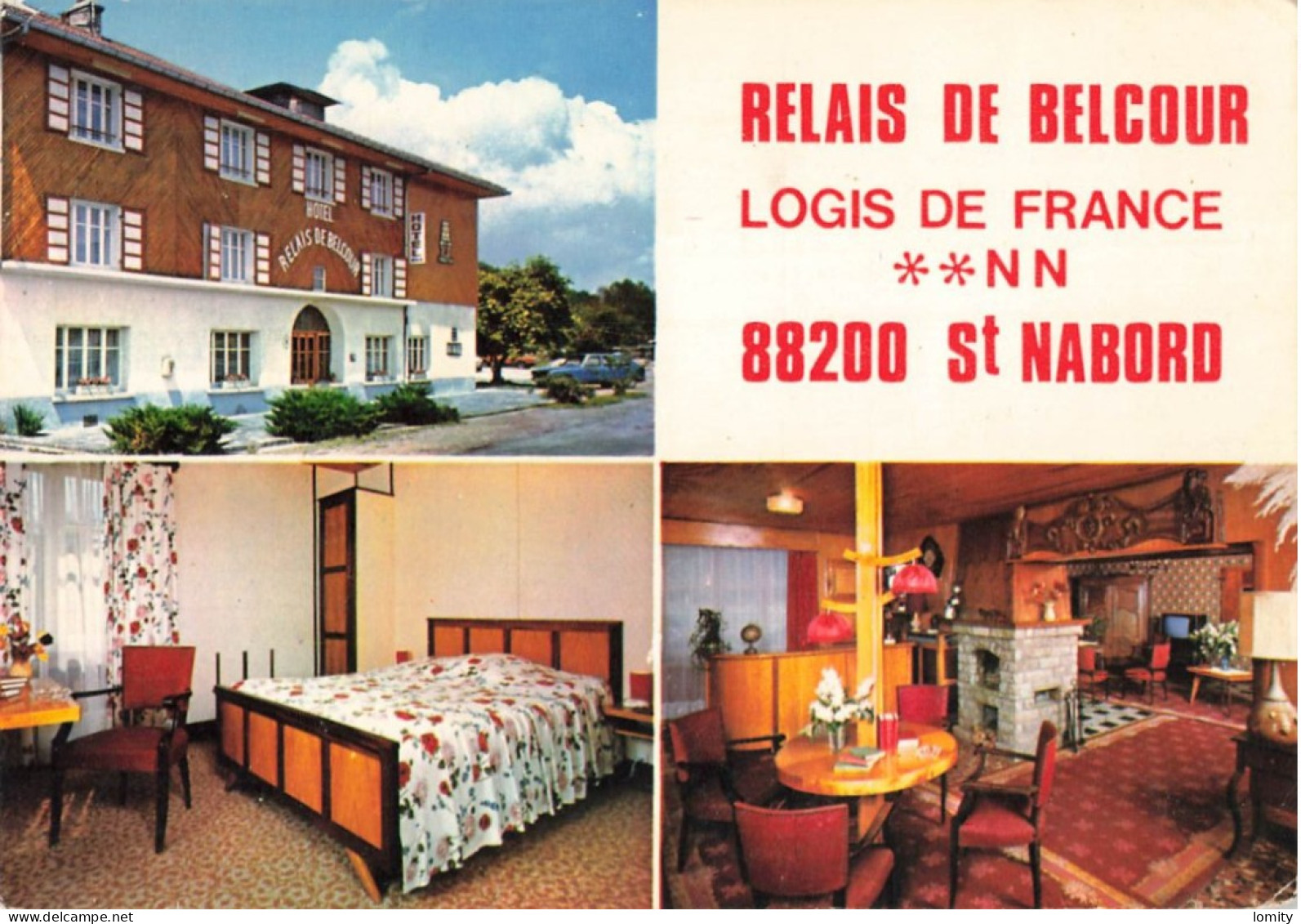 88 St Saint Nabord relais de Belcour Logis de France CPM propriétaires Mr et Mme Henry