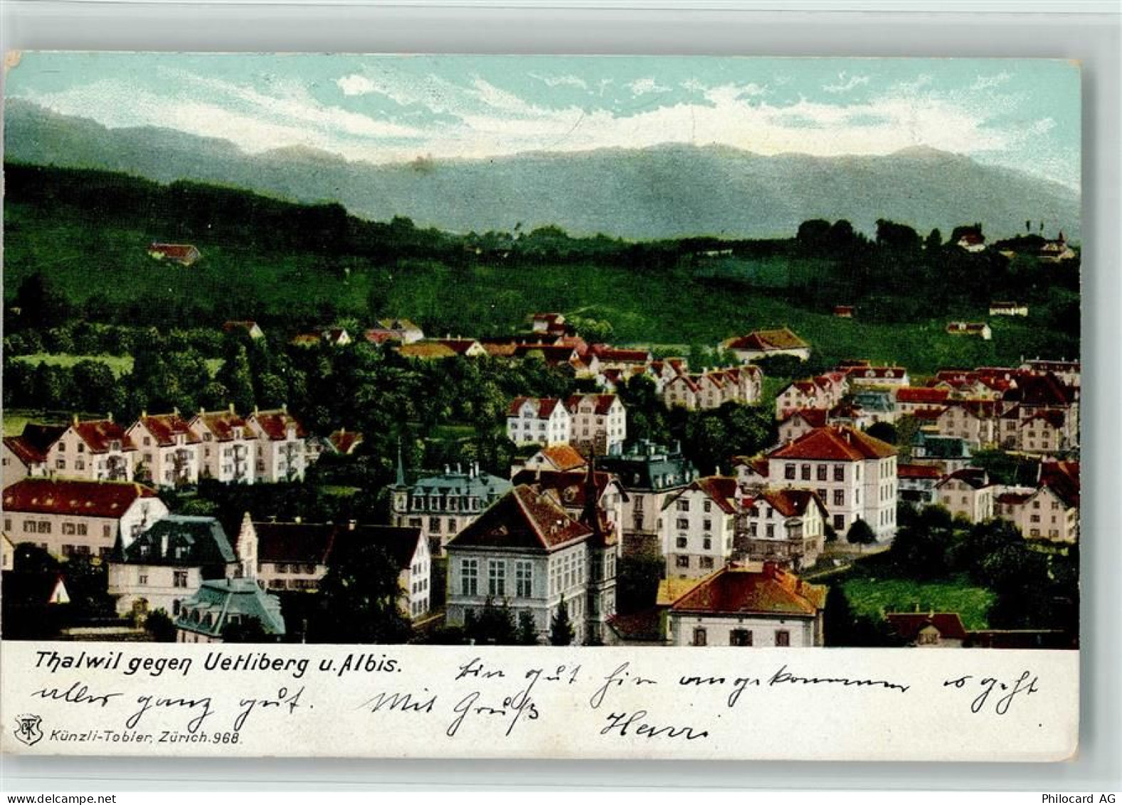 8800 Thalwil - 1904 Thalwil gegen Uetliberg und Albis - 13112442