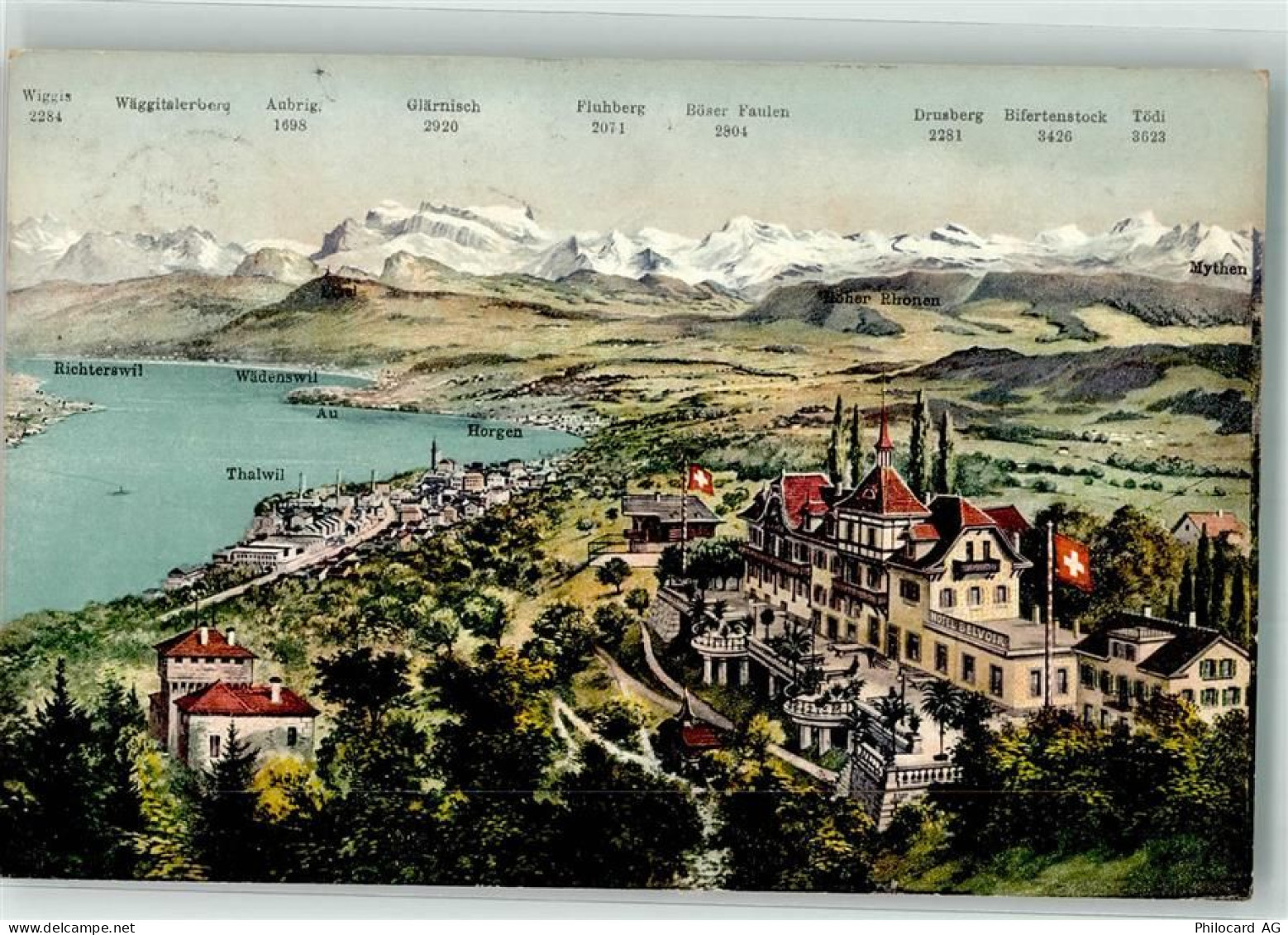 8803 Rüschlikon 1908 - Vogelschau - 10694464