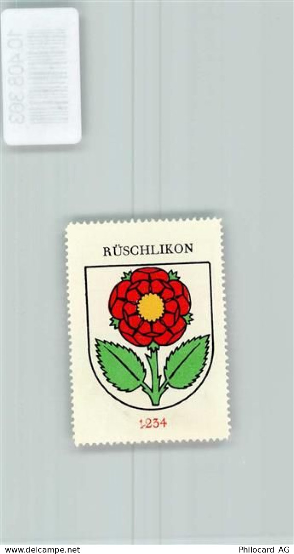 8803 Rüschlikon - Vignette Wappen Kaffee Hag ca 1920-1940 Rose - 10408363
