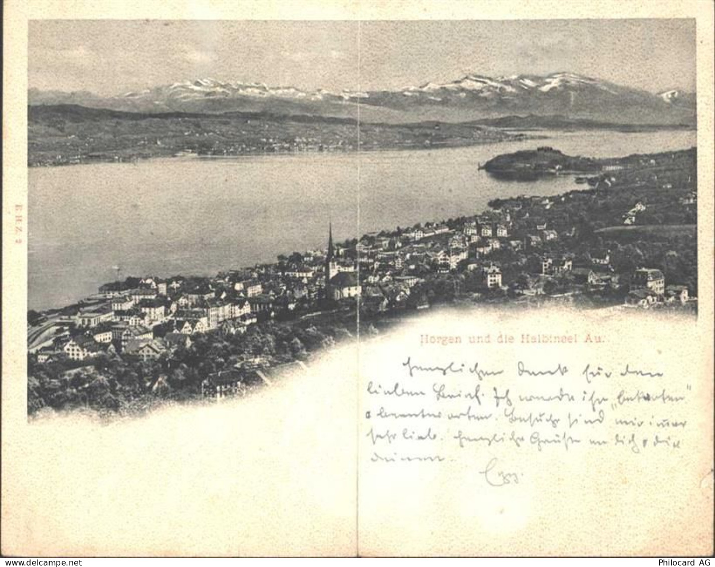 8810 Horgen Klapp AK Horgen und die Halbinsel Au - 13805718