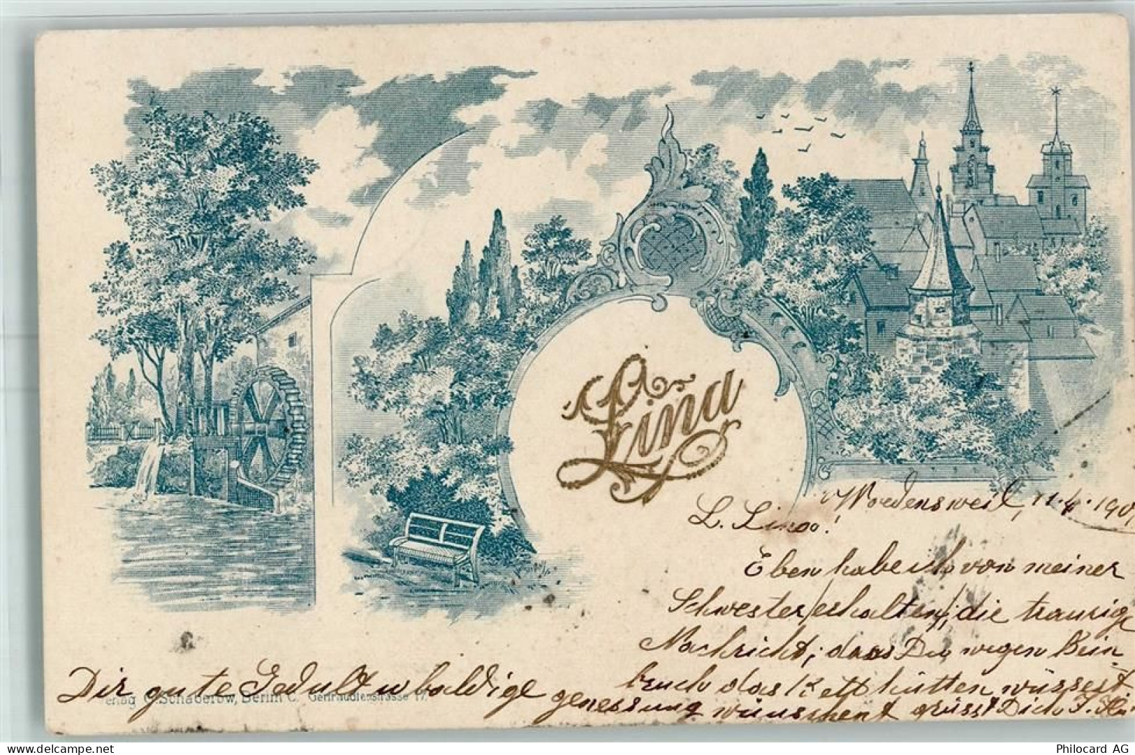 8820 Wädenswil 1901 Prägedruck - 13236620