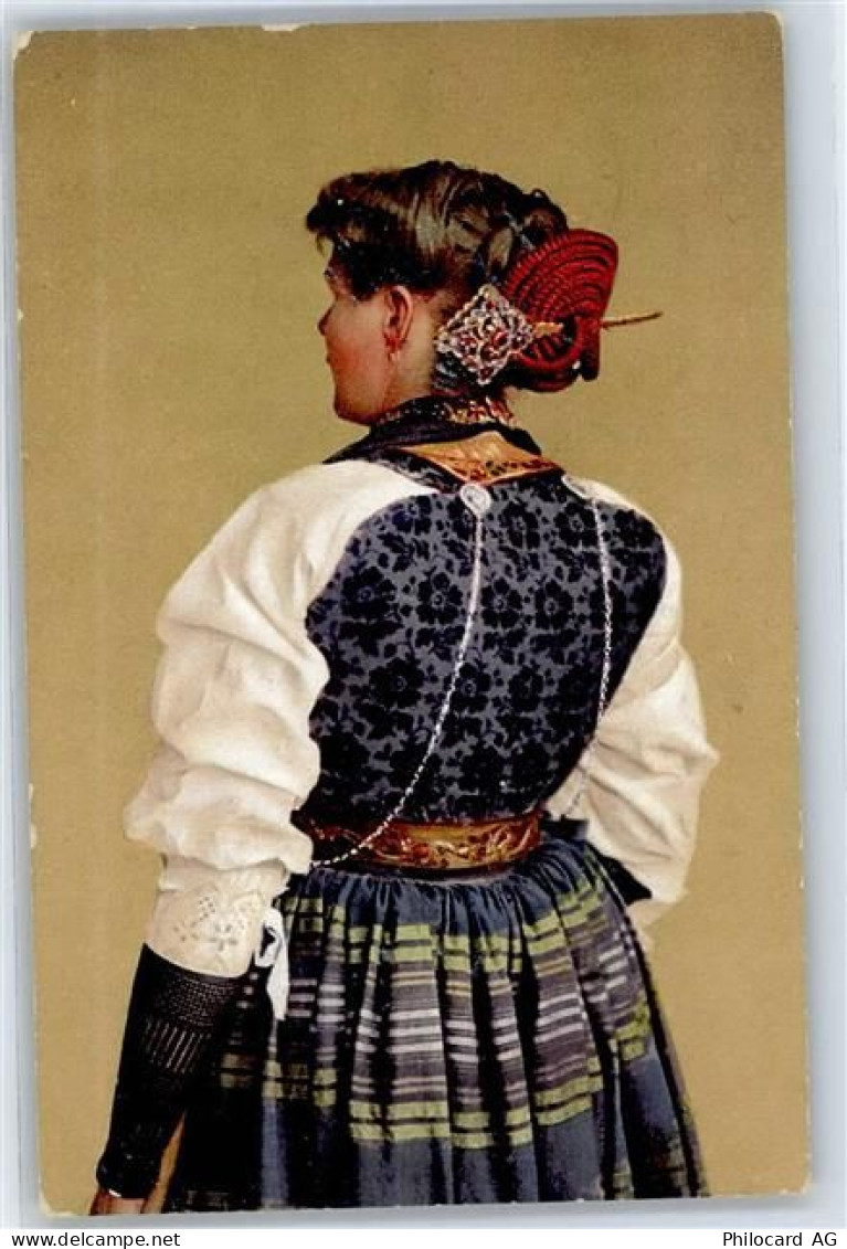 8820 Wädenswil 1910 - Unterwaldnermädchen Tracht - 51338032