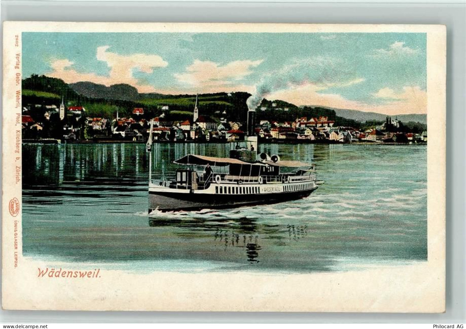8820 Wädenswil Lithographie Dampfer Wädenswil - 13112214
