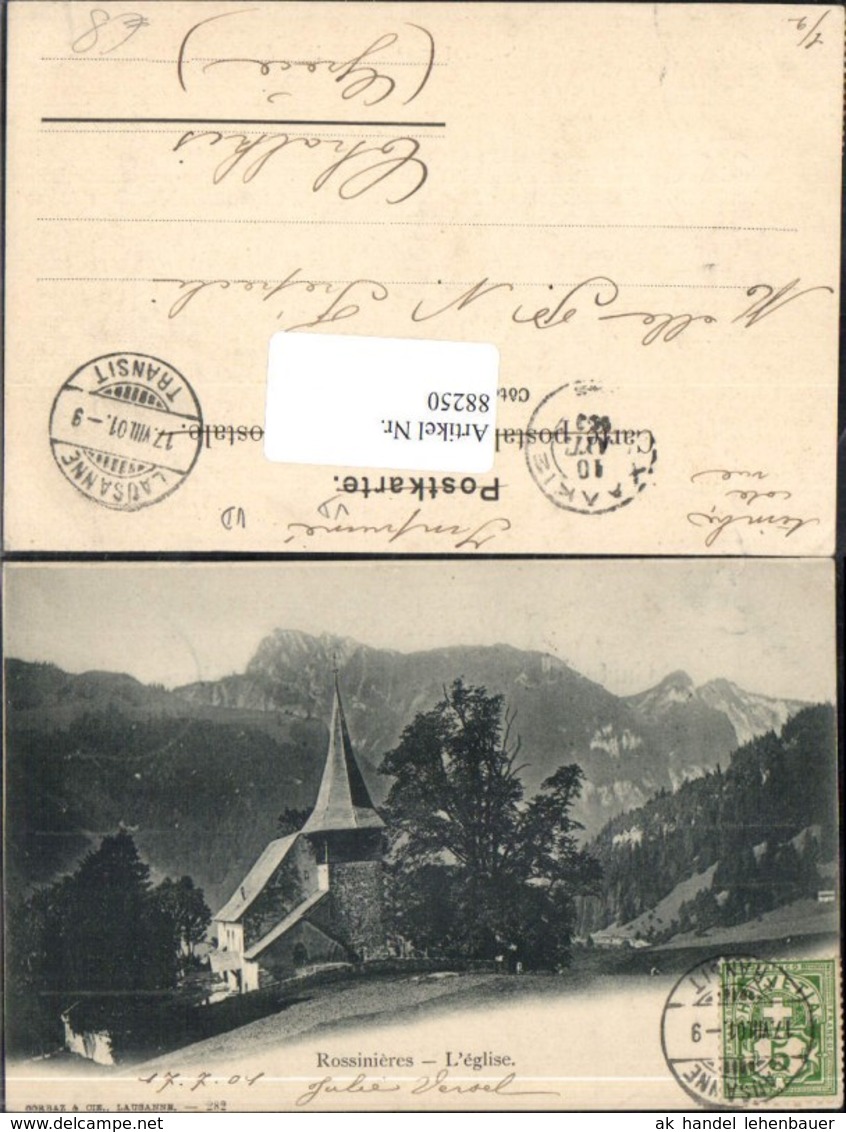88250,Rossinieres Rossiniere L eglise Kirche Kt Waadt