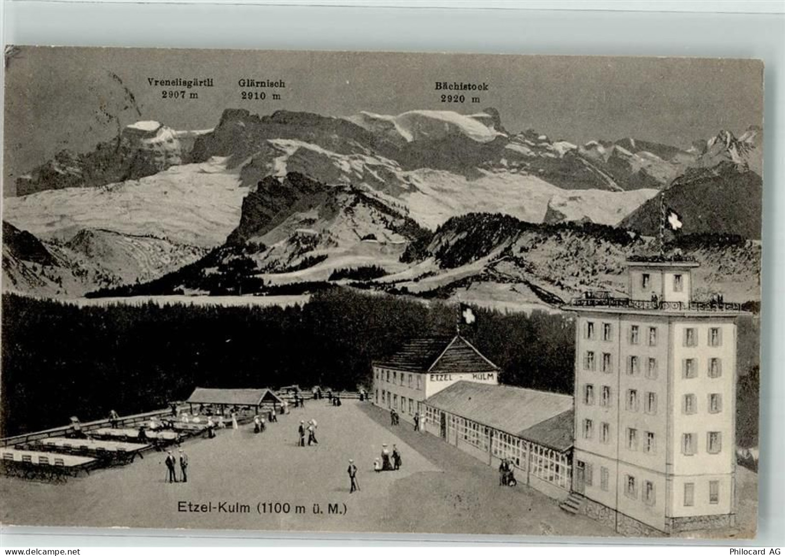8835 Feusisberg 1916 - Gasthaus Etzel-Kulm Hüttenstempel - 39700520