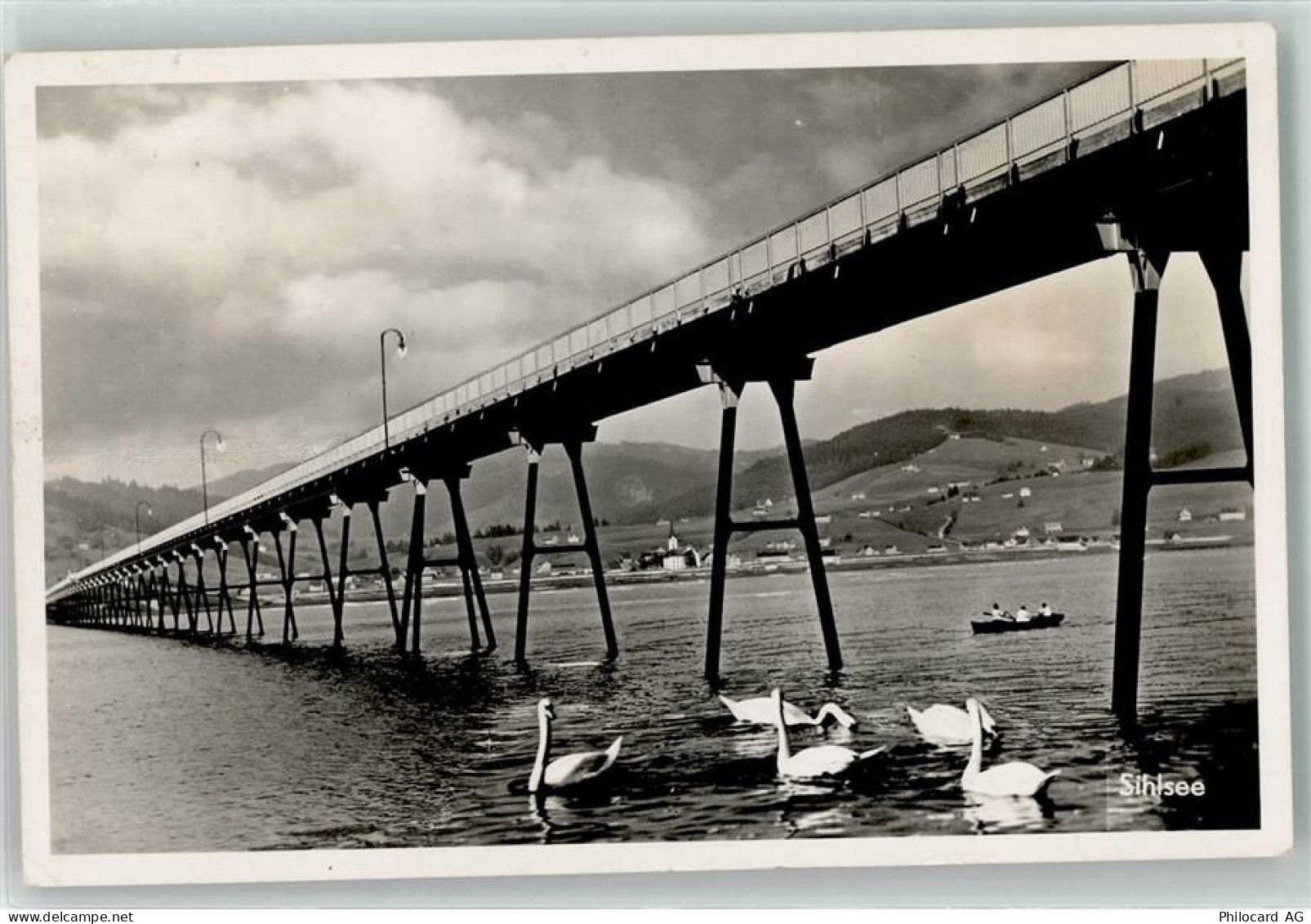 8840 Einsiedeln - Brücke Sihlsee Schwäne - 39410754