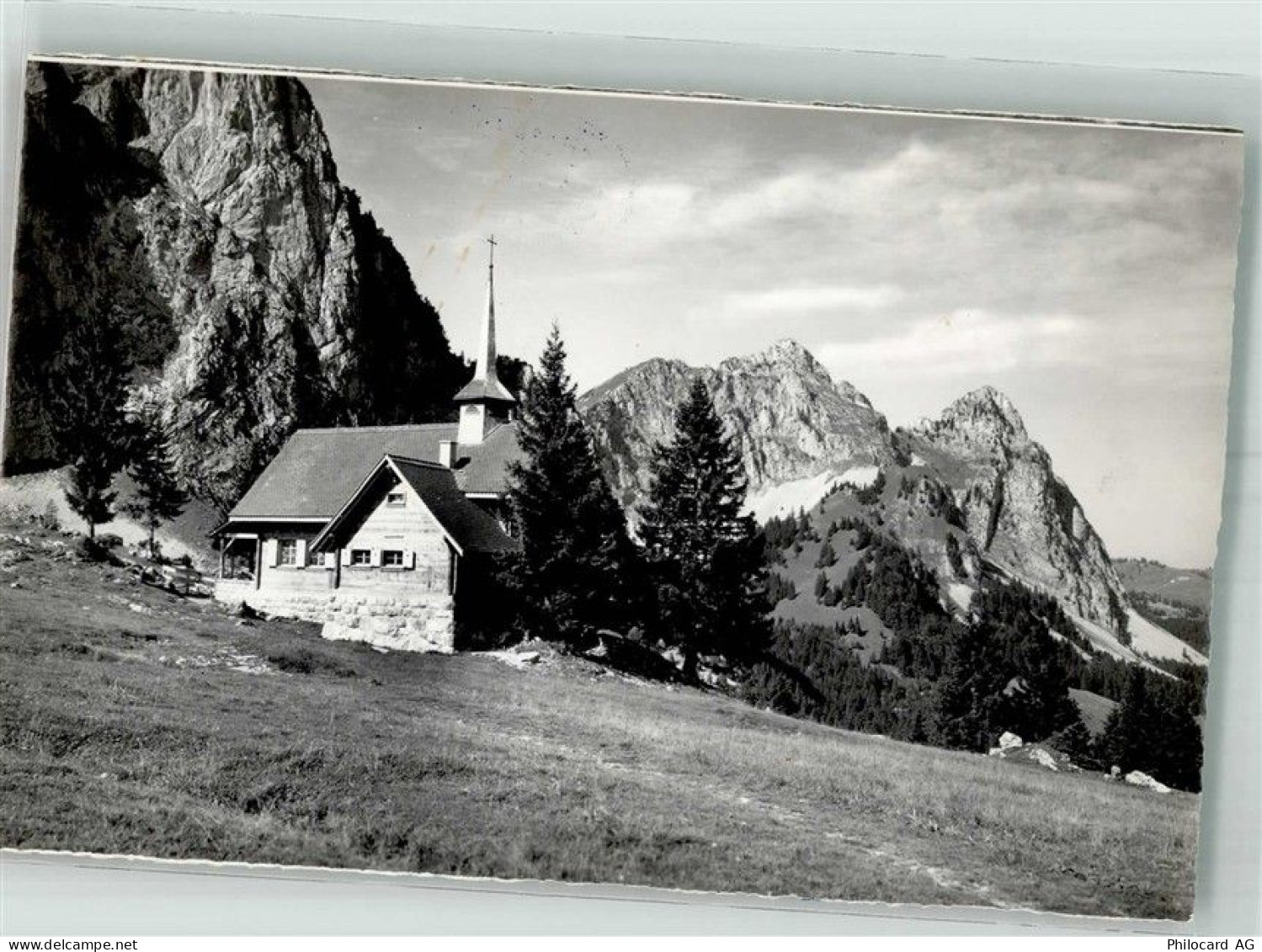8849 Alpthal 1951 Foto AK Kirche Kapelle Bruder Klausen Holzegg - 38211538