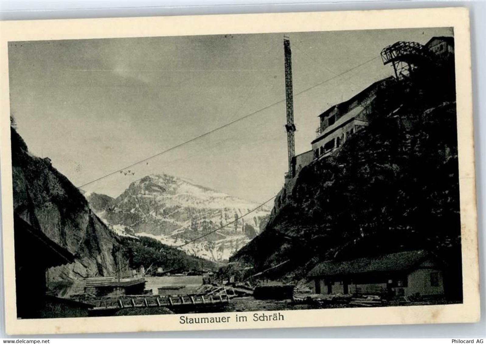 8857 Vorderthal - Kraftwerk Wäggital , Staumauer Schräh - 50773426