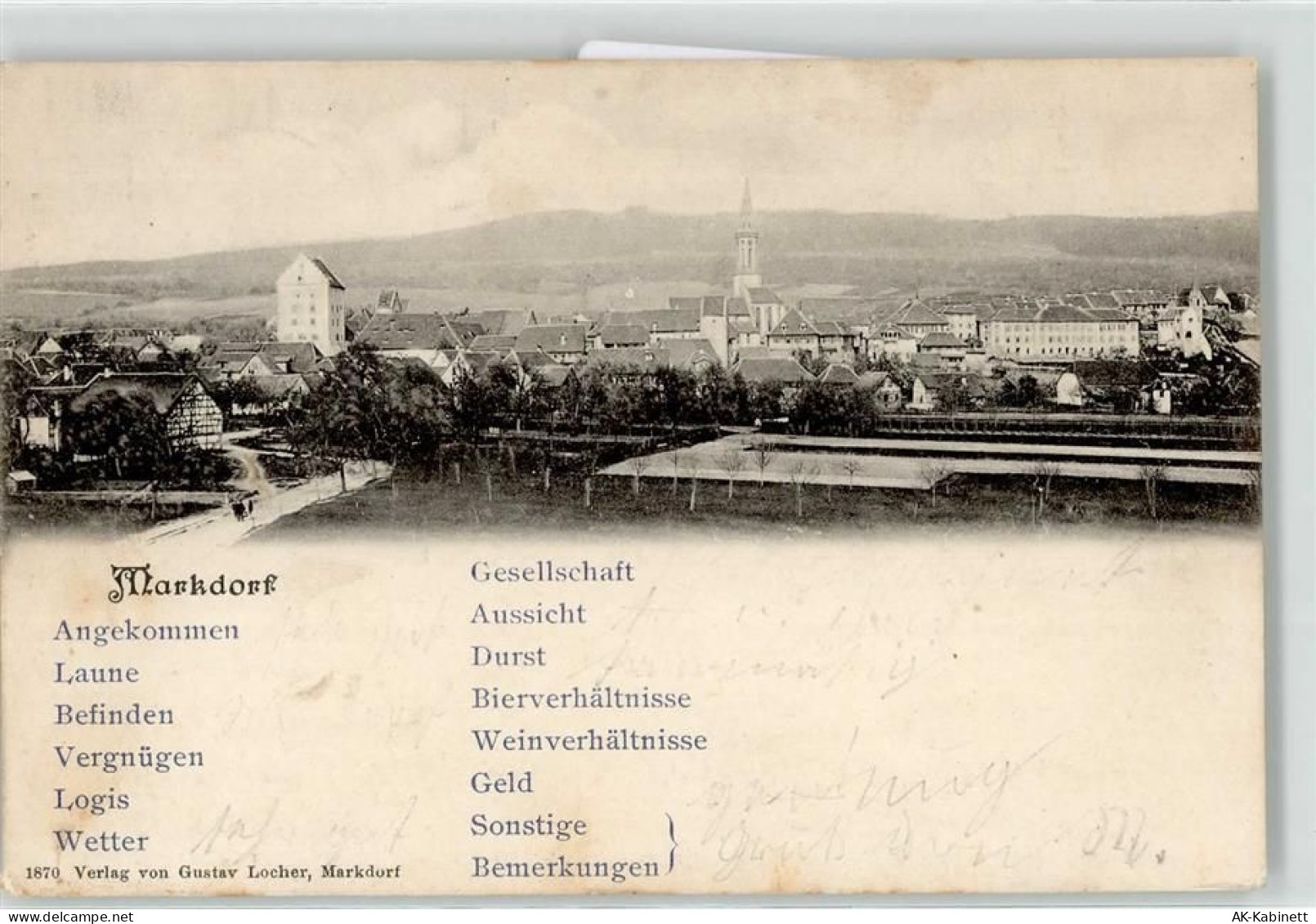 88677 W7778 Markdorf , Baden 1906 - Kirche - 52158115