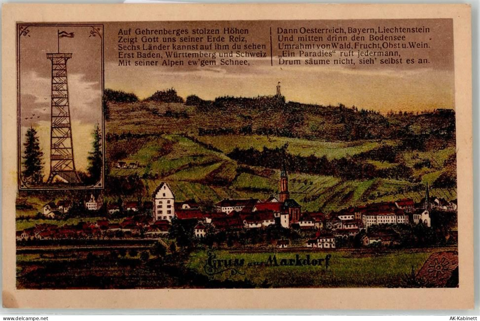 88677 W7778 Markdorf , Baden - Kirche Gehrenberg Turm - 52158120