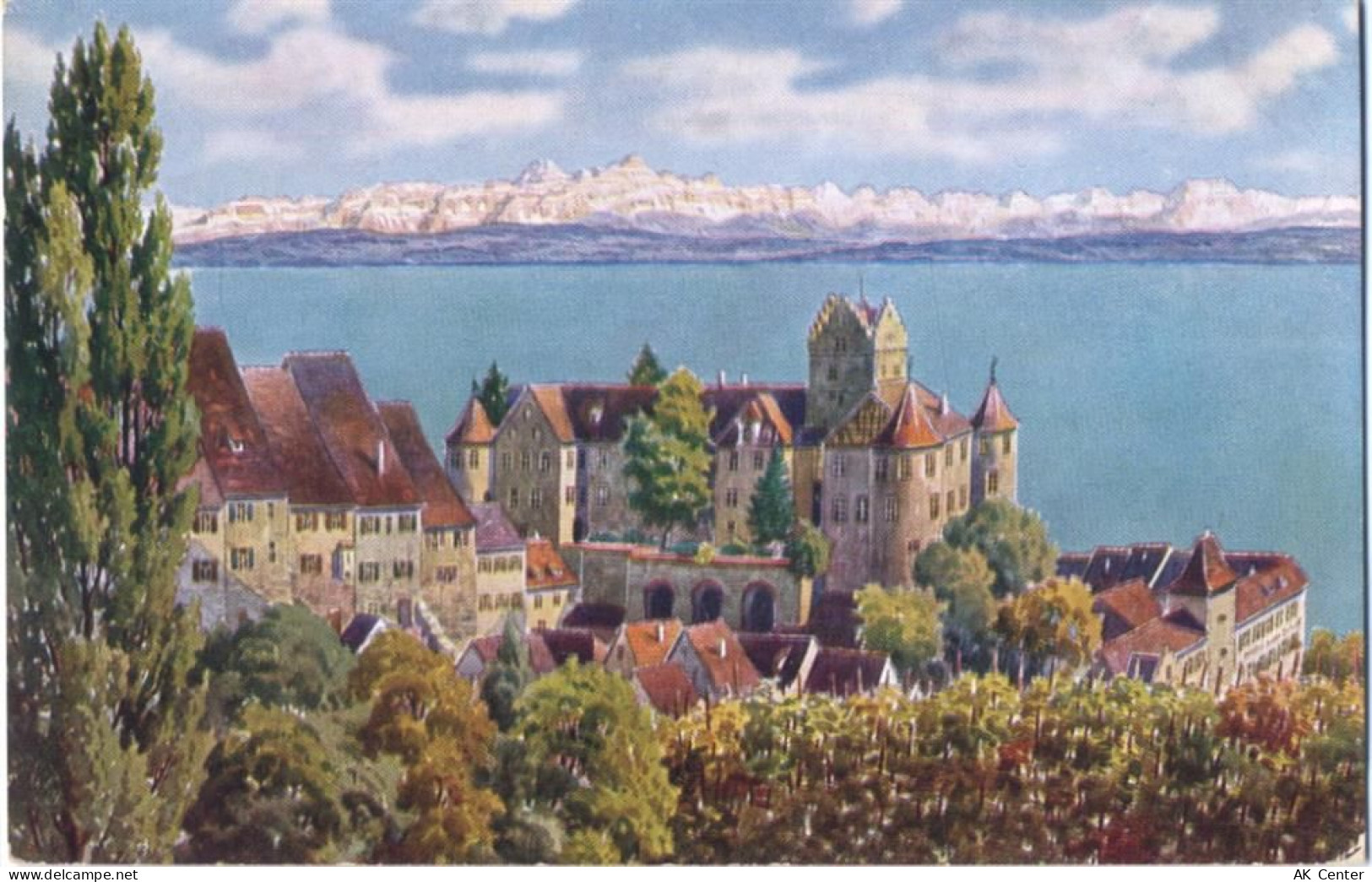 88709 W7758 Meersburg um 1930 - Meersburg, Burg Meersburg, Säntismassiv,... - 20062281
