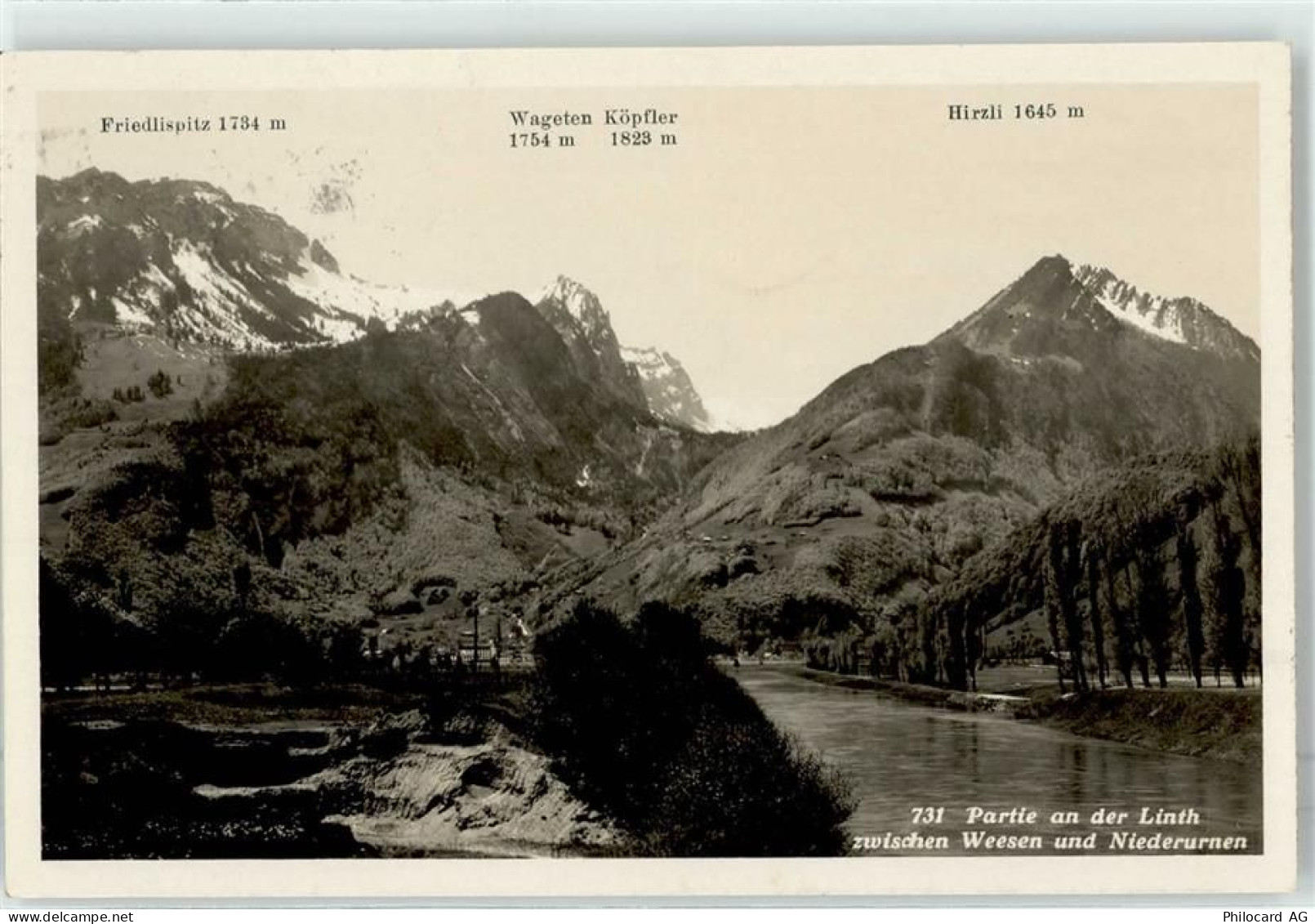 8872 Weesen - Linth Niederurnen Friedlispitz Wageten Köpfler Hirzli - 52173589