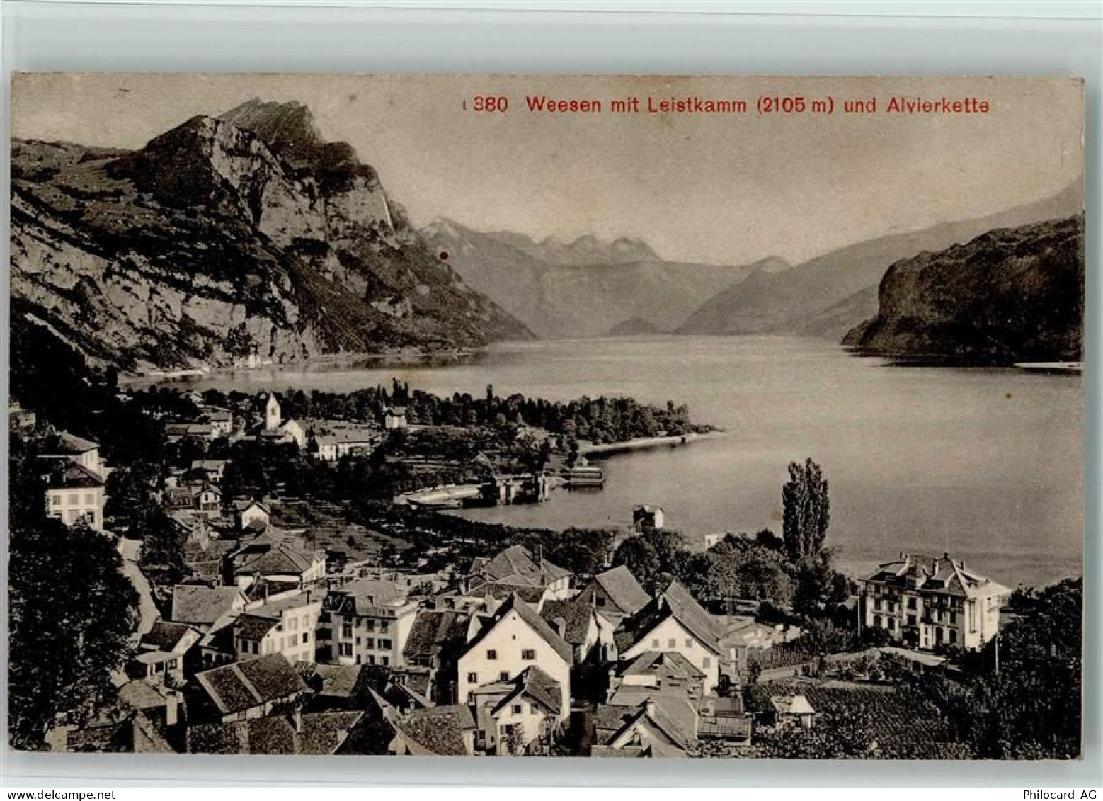 8872 Weesen - Weesen mit Leistkamm und Alvierkette - 13117762