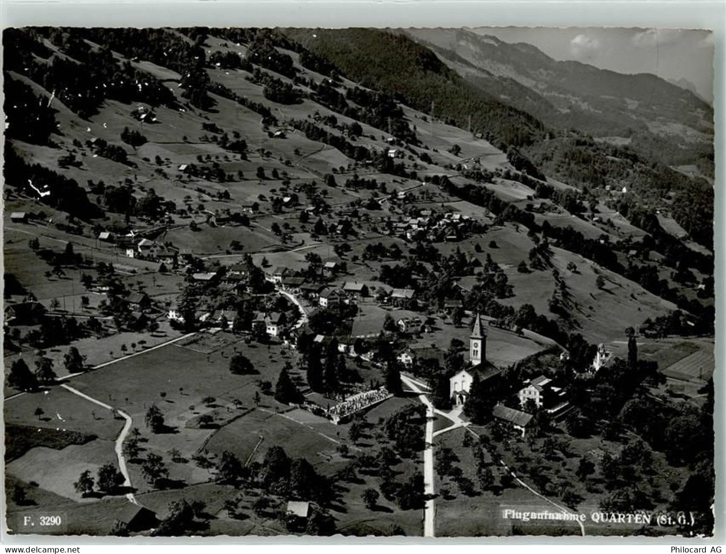 8883 Quarten Foto AK Fliegeraufnahme Foto Gross - 39700788