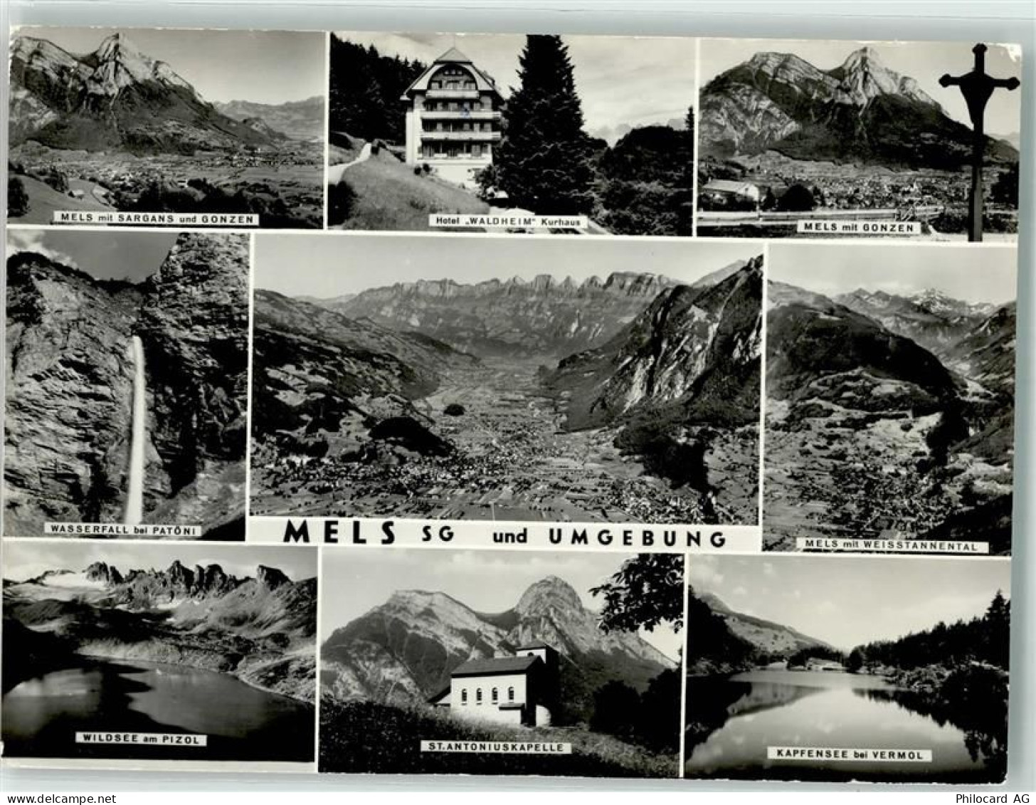 8887 Mels Foto AK Hotel Waldheim Gonzen Foto Gross - 39704369