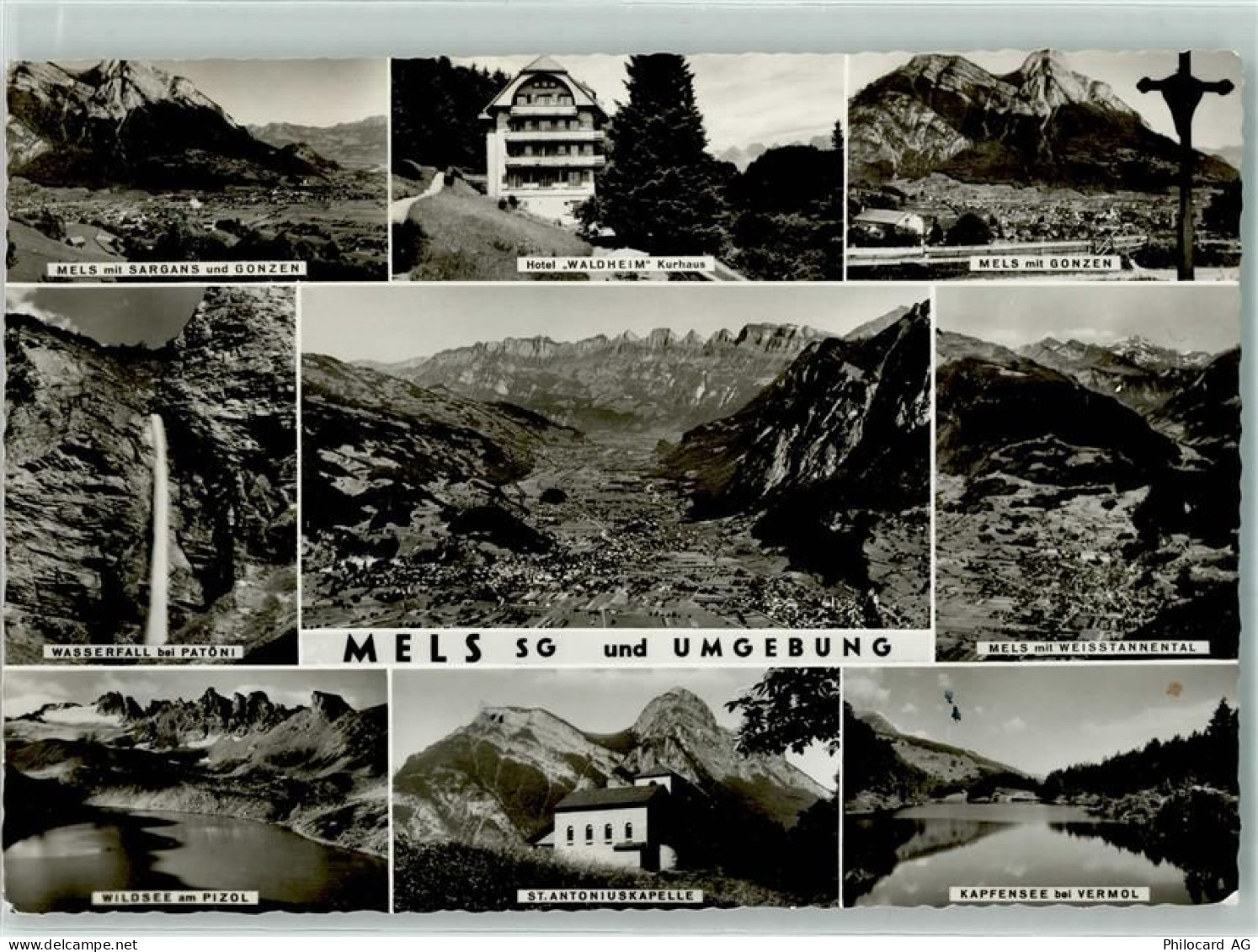 8887 Mels - Wasserfall bei Patöni St Antoniuskapelle Hotel Waldheim Feld... - 10497657