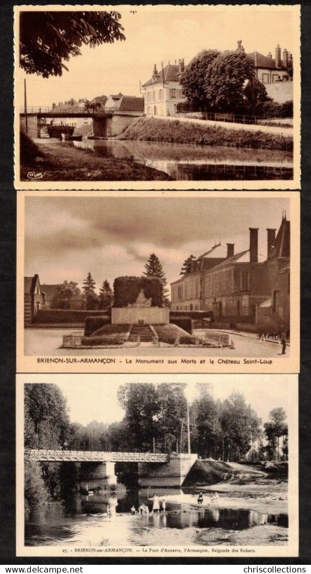 89 - BRIENON SUR ARMANCON (Yonne) - Lot de 20 CP différentes