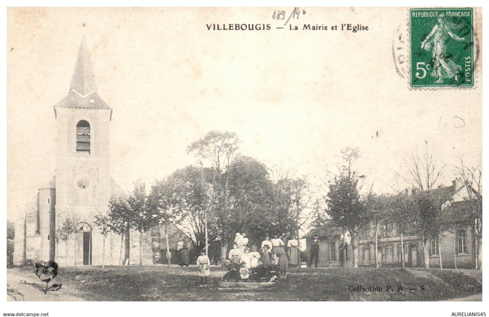 89 VILLEBOUGIS - la mairie et l'eglise.