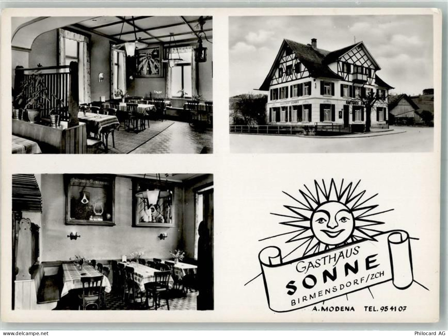 8903 Birmensdorf ZH Foto AK Gasthaus Sonne - 14000781