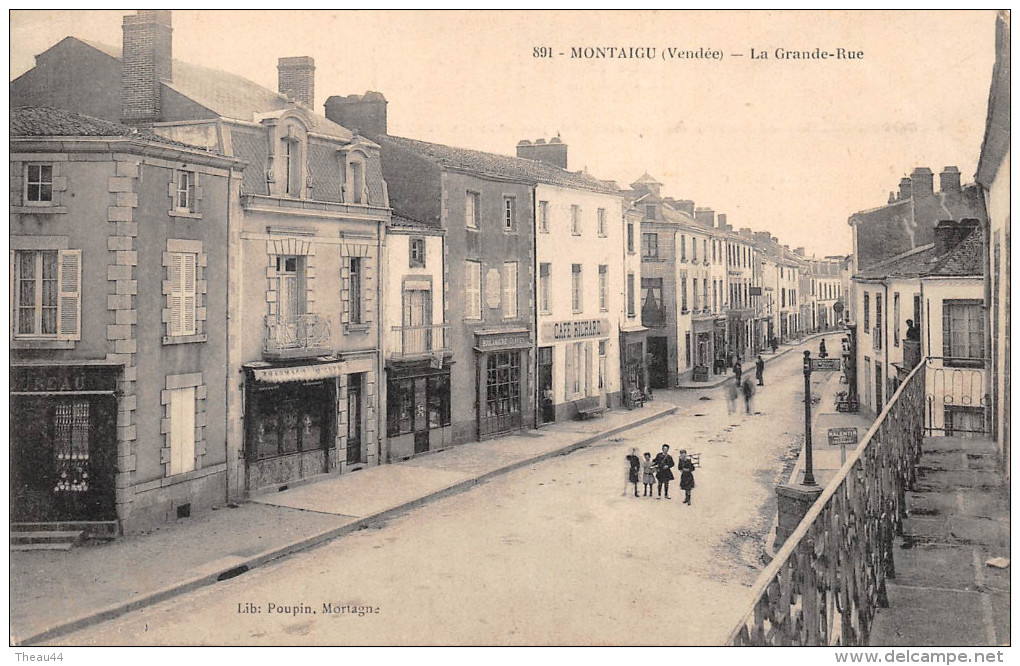 ¤¤  -  891   -  MONTAIGU   -  La Grande Rue  -  Café Richard  -  Boulangerie Clavier   -  ¤¤