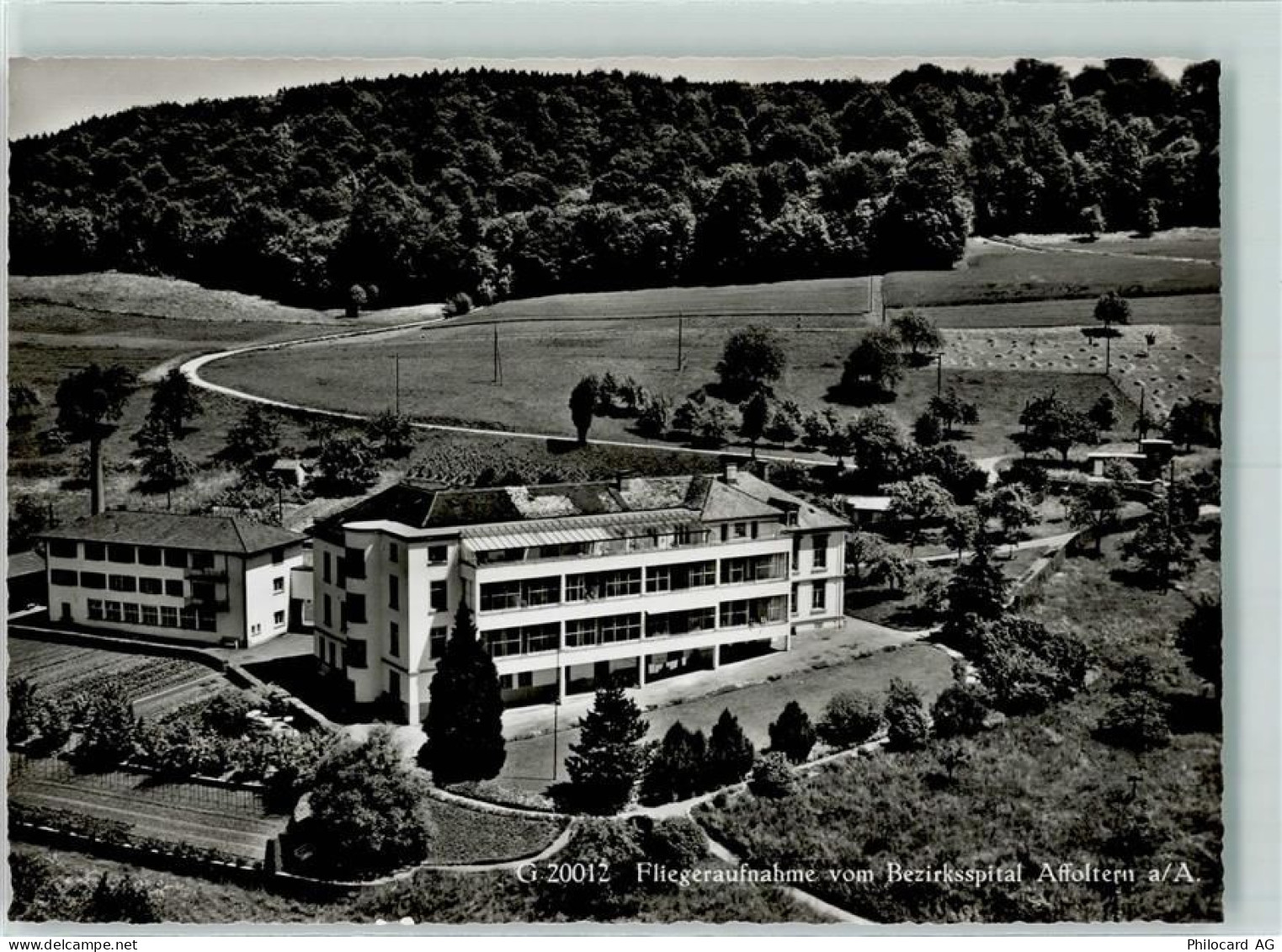 8910 Affoltern am Albis Gebrauchsspuren Fliegeraufnahme Bezirks Krankenh... - 10301546