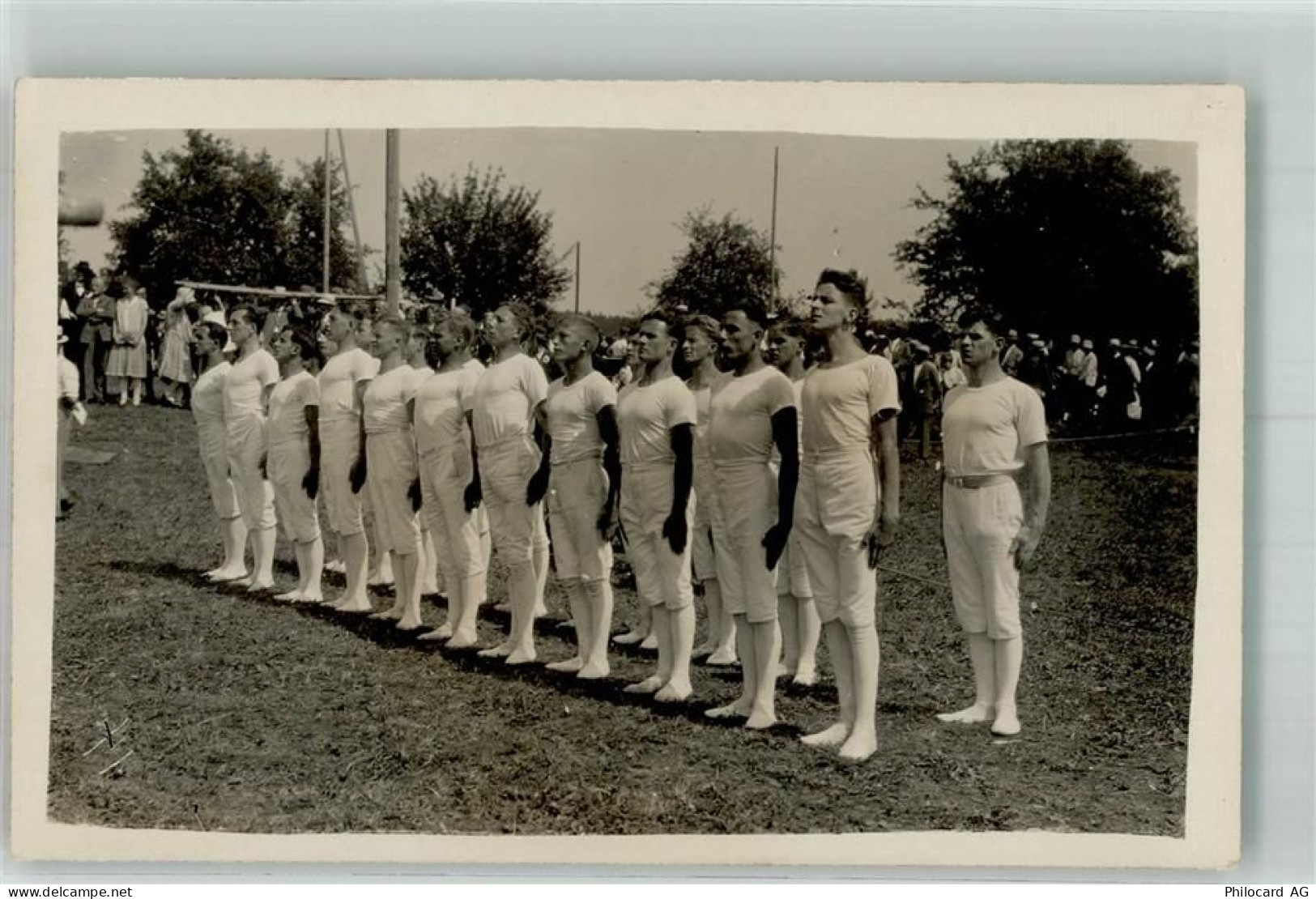 8913 Ottenbach 1929 Foto AK Sportplatz Gymnasitik Ort handschriftlich - 13306173