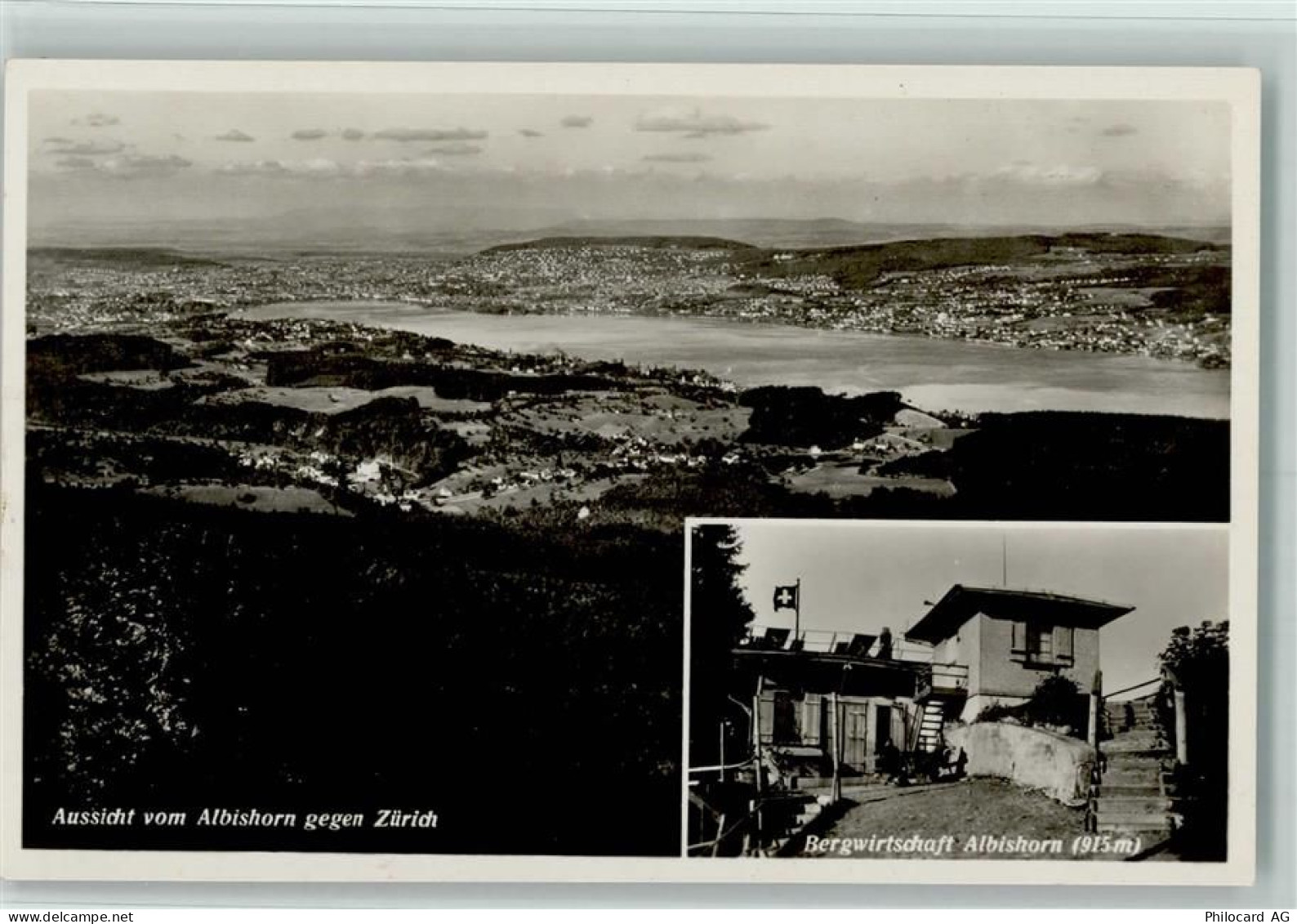 8915 Hausen am Albis - Aussicht vom Albishorn gegen Zürich Gastwirtschaf... - 10257252