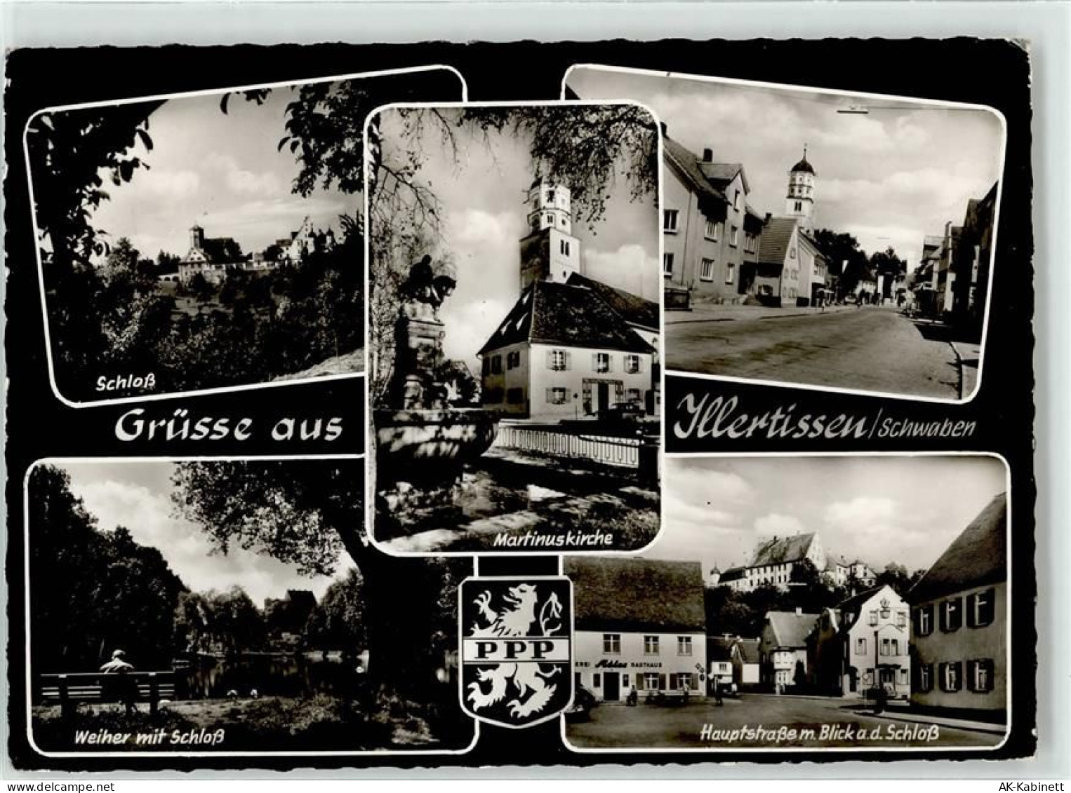 89257 W7918 Illertissen - Schloss Martinuskirche Hauptstraße Gasthaus Ad... - 52249538