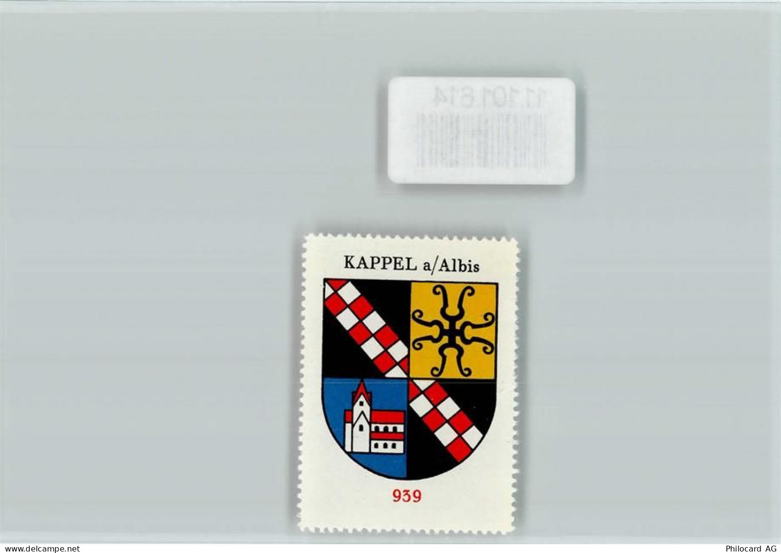 8926 Kappel am Albis - Vignette Wappen Kaffee Hag ca 1920-1940 - 11101814