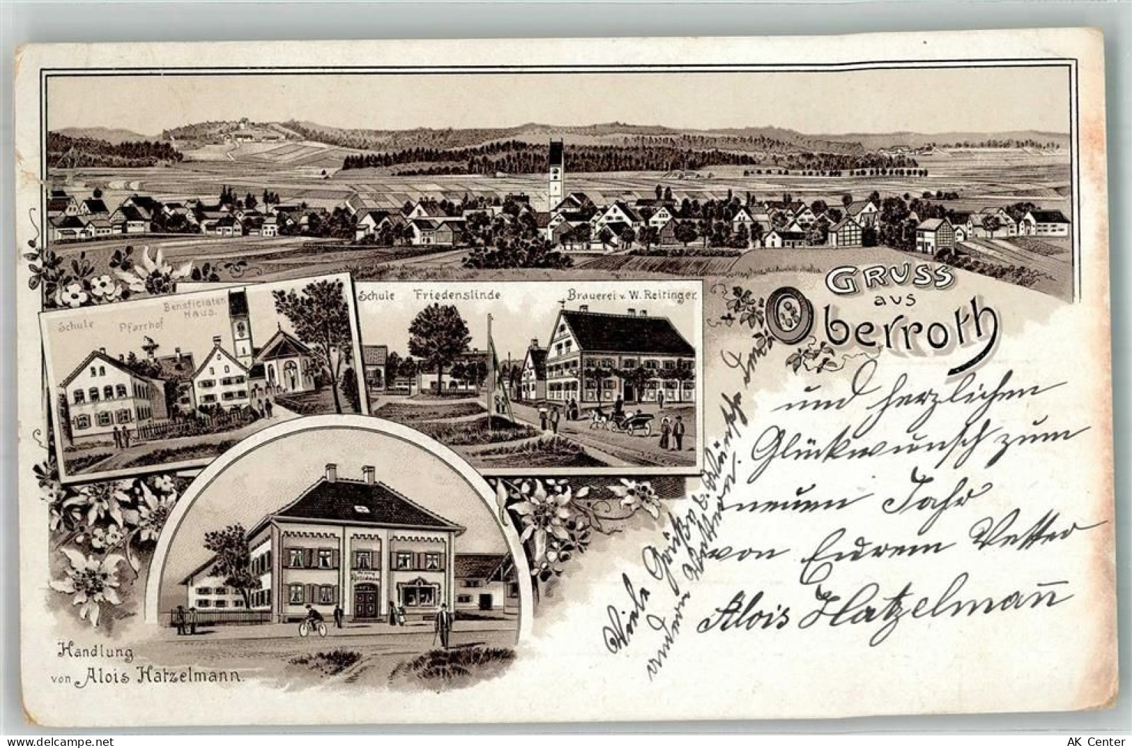 89294 W7919 Oberroth b Illertissen Gebrauchsspuren Lithographie Handlung... - 13664404