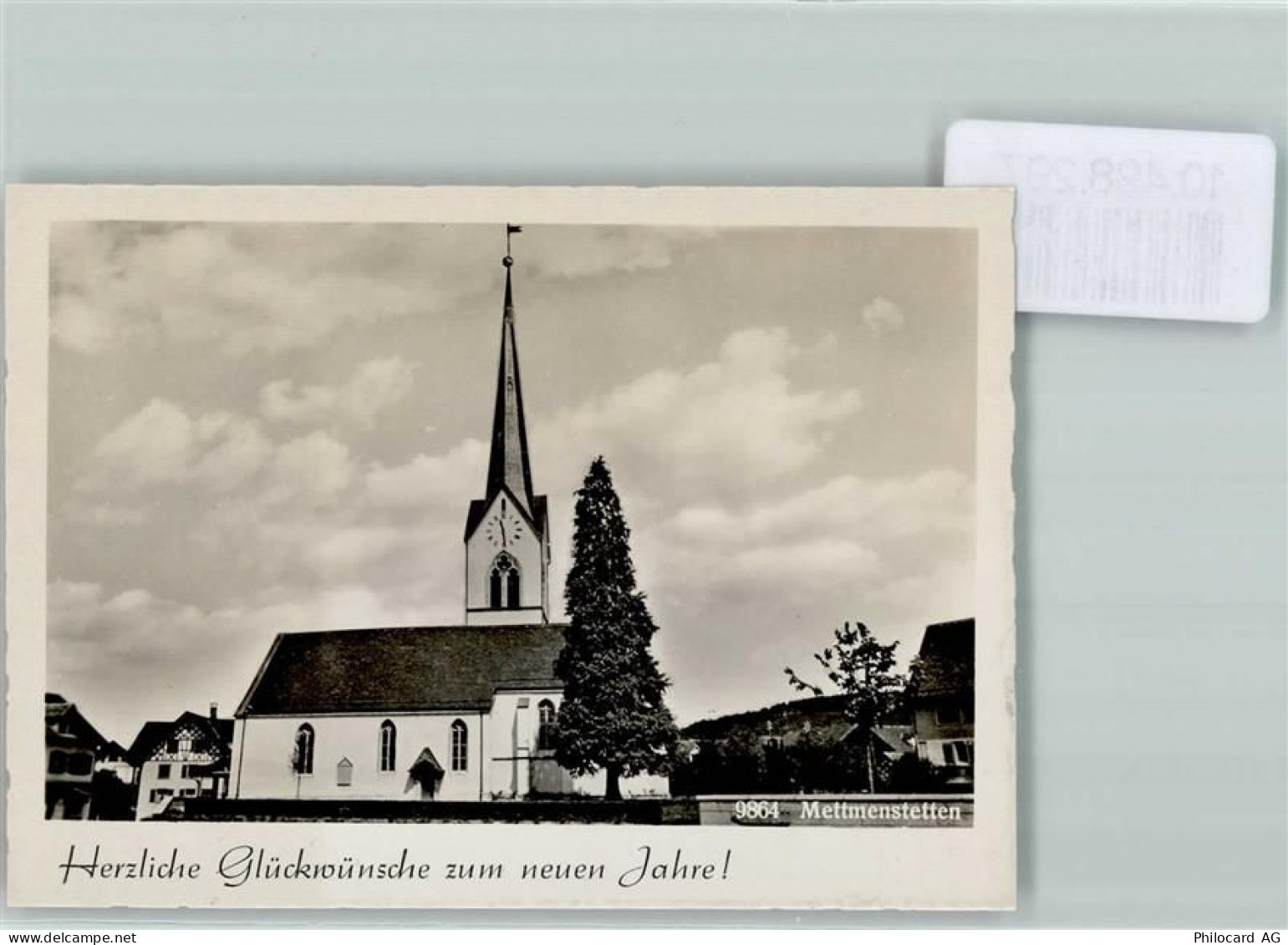 8932 Mettmenstetten FOTO KEINE AK Foto 10cm x 7cm Kirche Neujahrswunsch... - 10498297