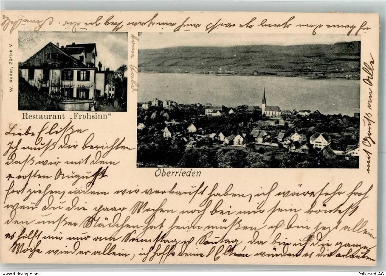 8942 Oberrieden 1907 - Gasthaus Frohsinn - 13647489