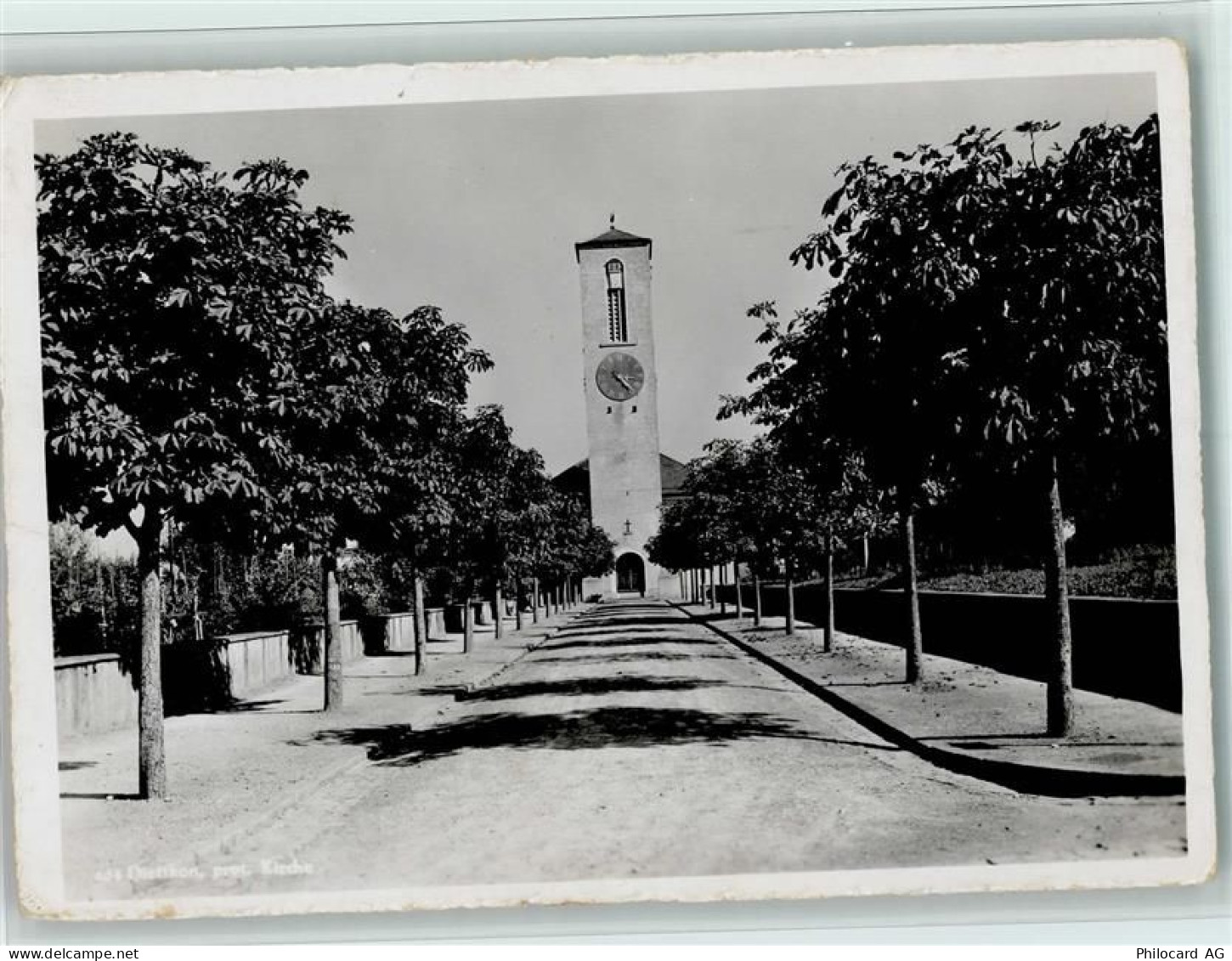 8953 Dietikon 1939 Foto AK Partie bei der Kirche AK - 13097573
