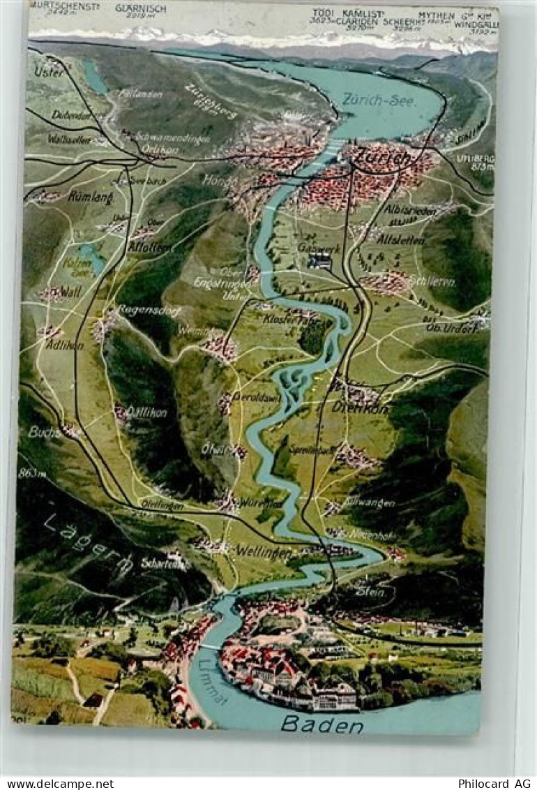 8953 Dietikon - Landkarte Limmat - 39699799