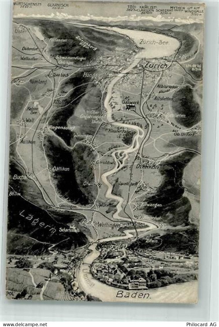 8953 Dietikon - Landkarte Limmat - 39699800