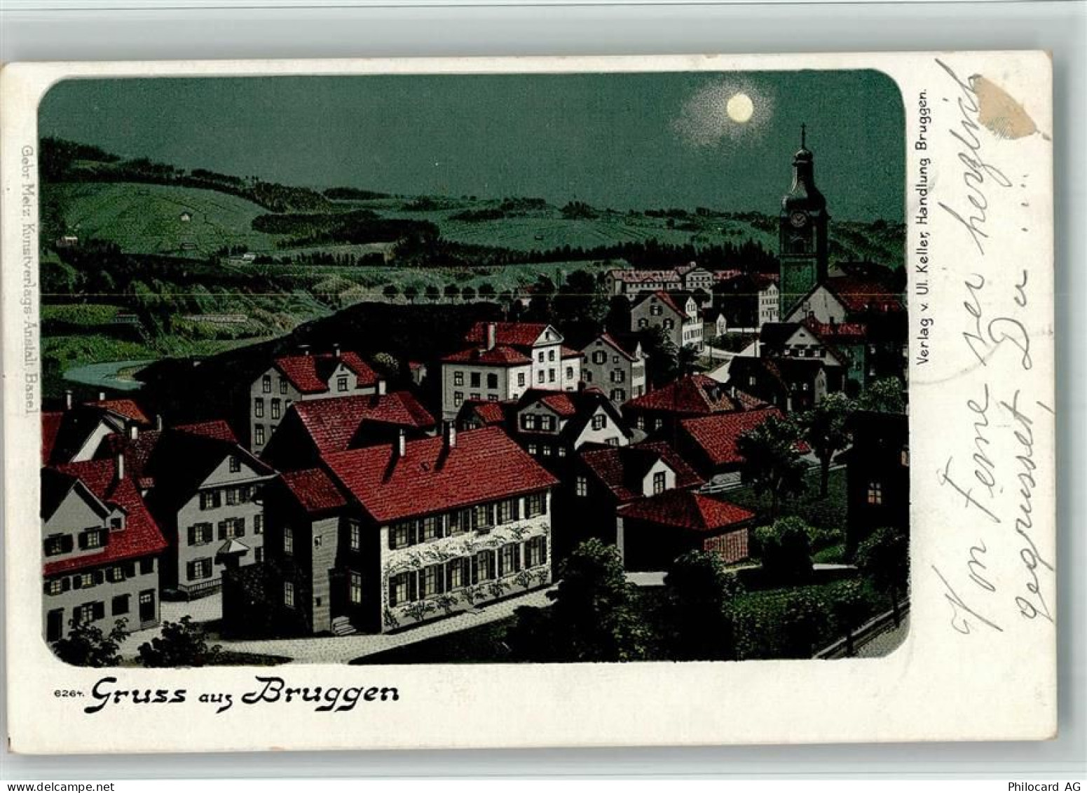 9000 Bruggen 1901 BOAKC Lithographie/Mondschein - 13702365