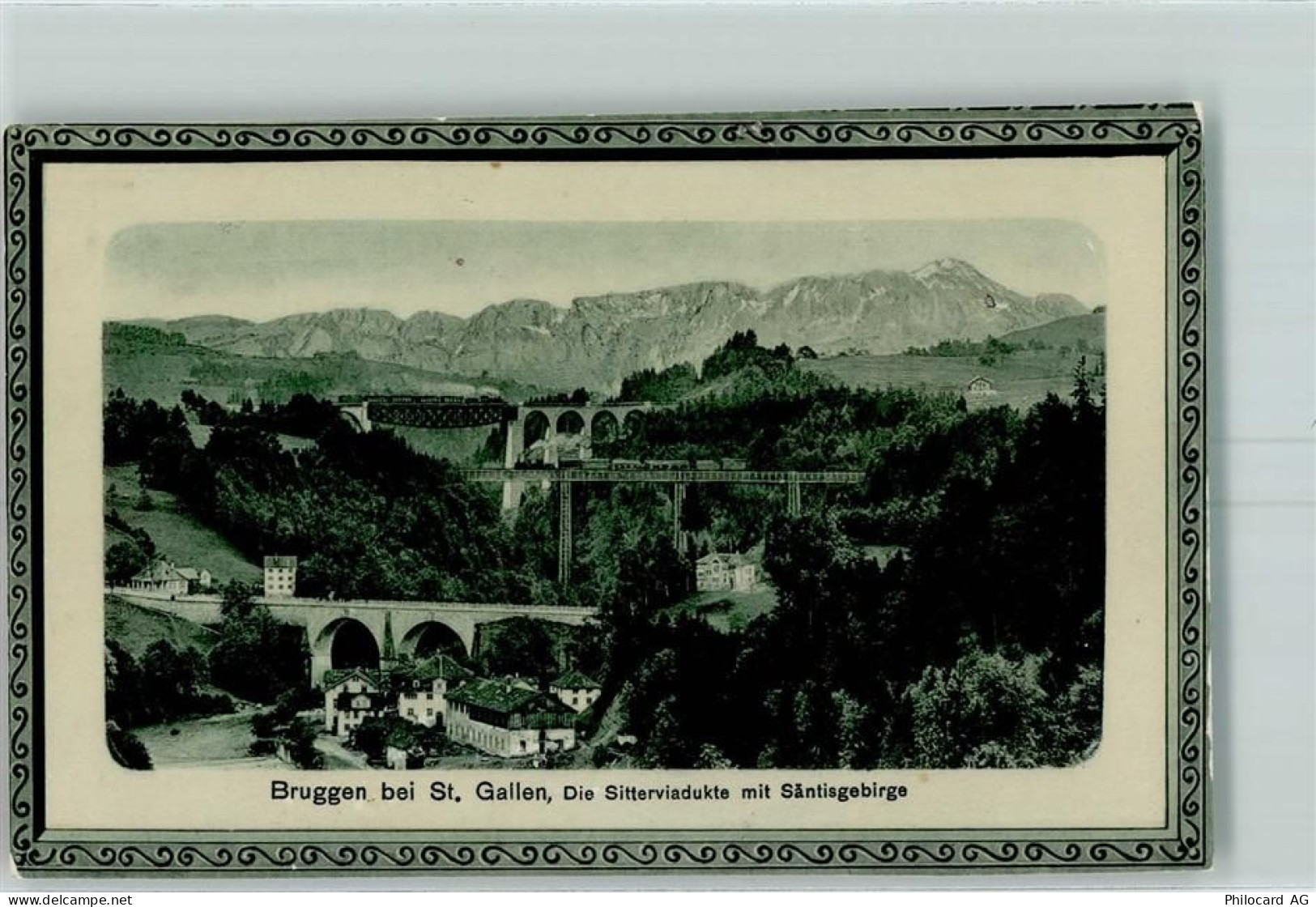 9000 Bruggen 1911 Prägedruck Sitterviadukte - 10577614