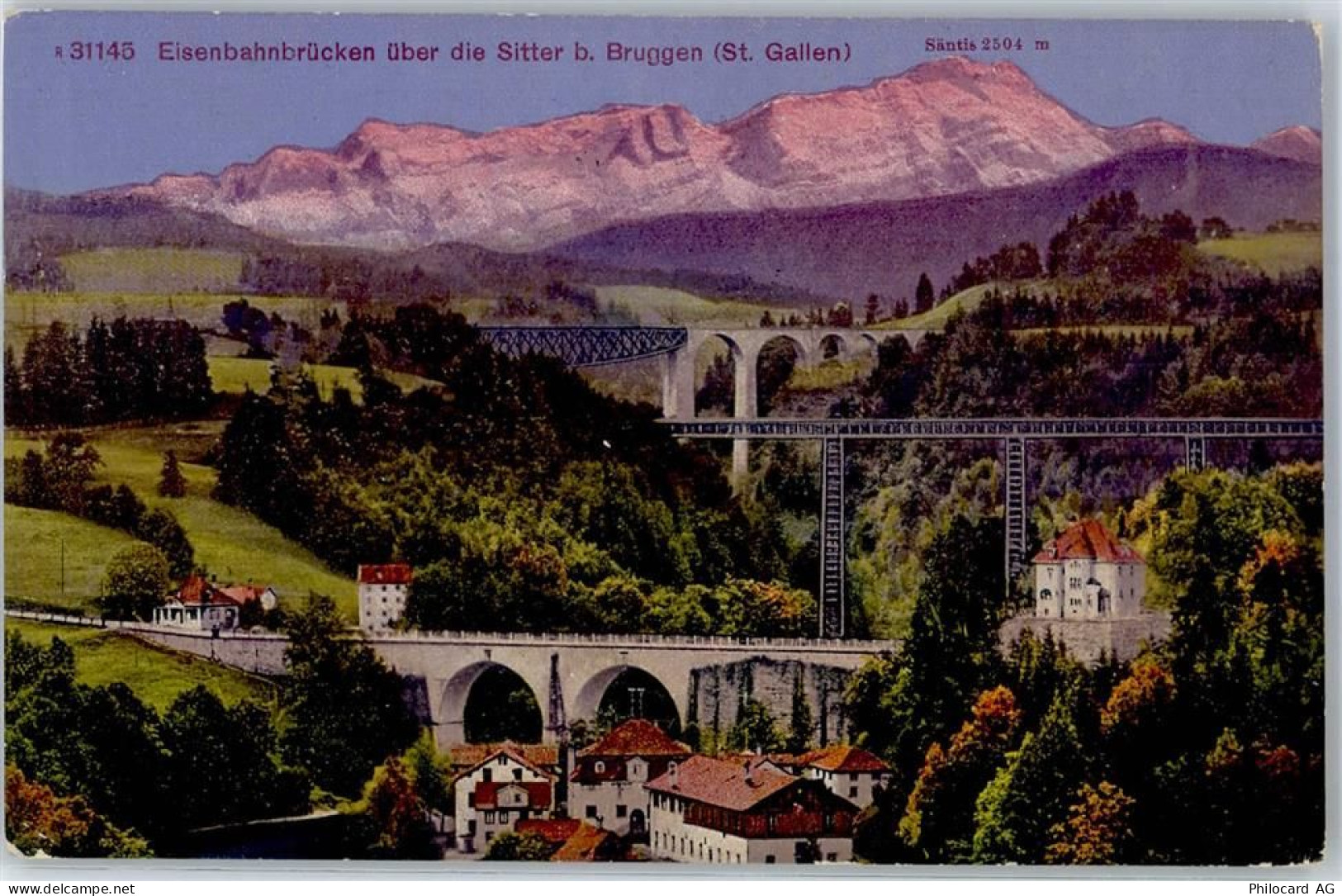 9000 Bruggen 1917 - Eisenbahnbrücke - 51549446