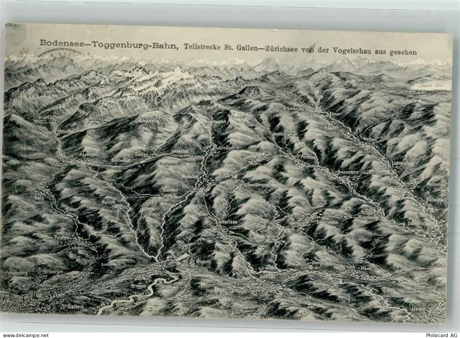 9000 St. Gallen S. Gallo 1911 - Vogelschau St. Gallen-Zürichsee - 39979305