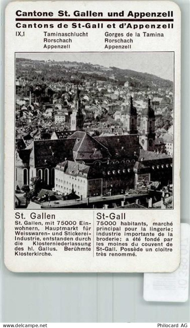 9000 St. Gallen S. Gallo - Cantone St. Gallen und Appenzell Infokarte - 10389017