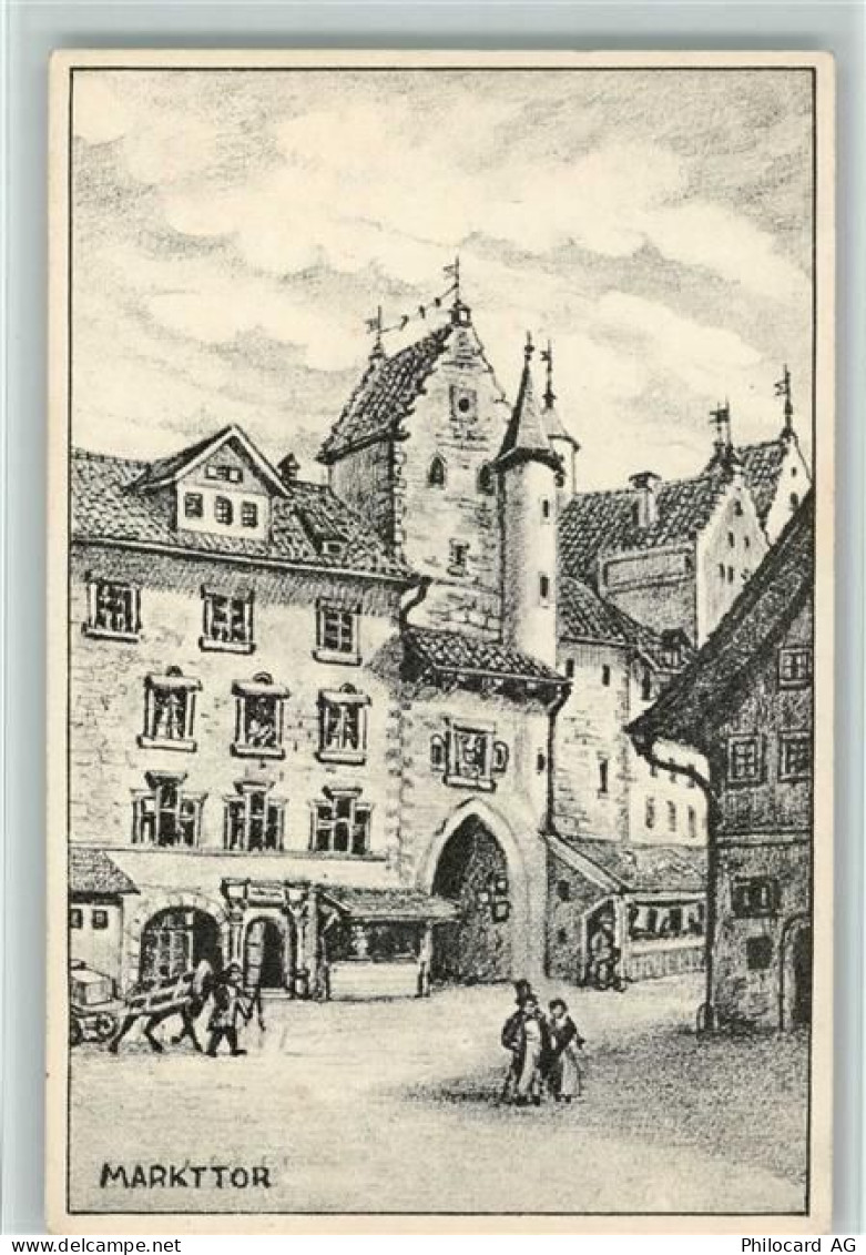 9000 St. Gallen S. Gallo Künstlerkarte Alt-St. Gallen Markttor - 11092715